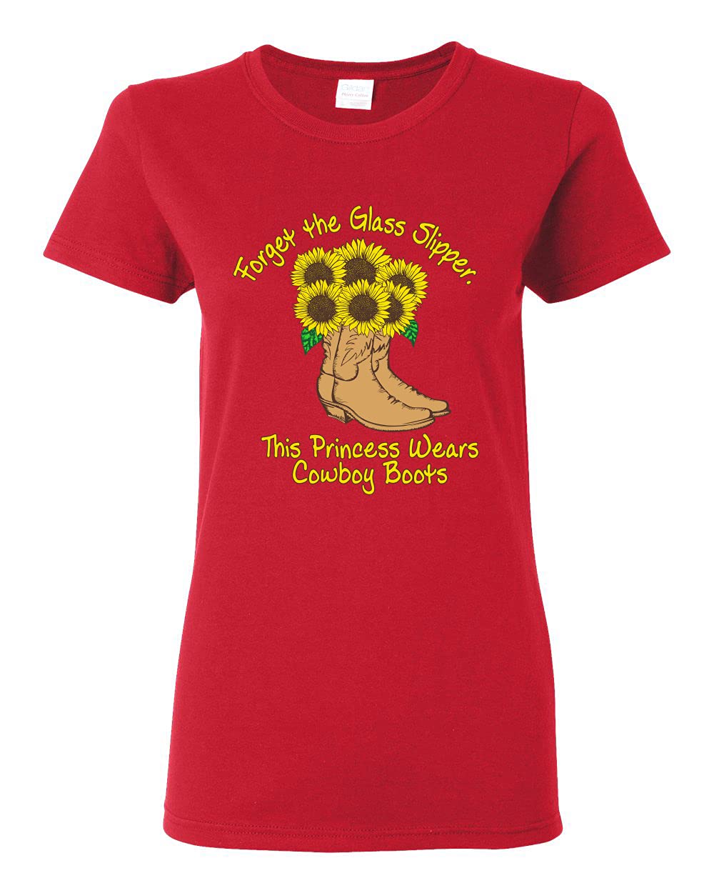 Princess Wears Cowboy Boots Graphic T-Shirt for Women - Trendy Pop Culture Tee for Casual Wear, Concerts & Western Theme Parties