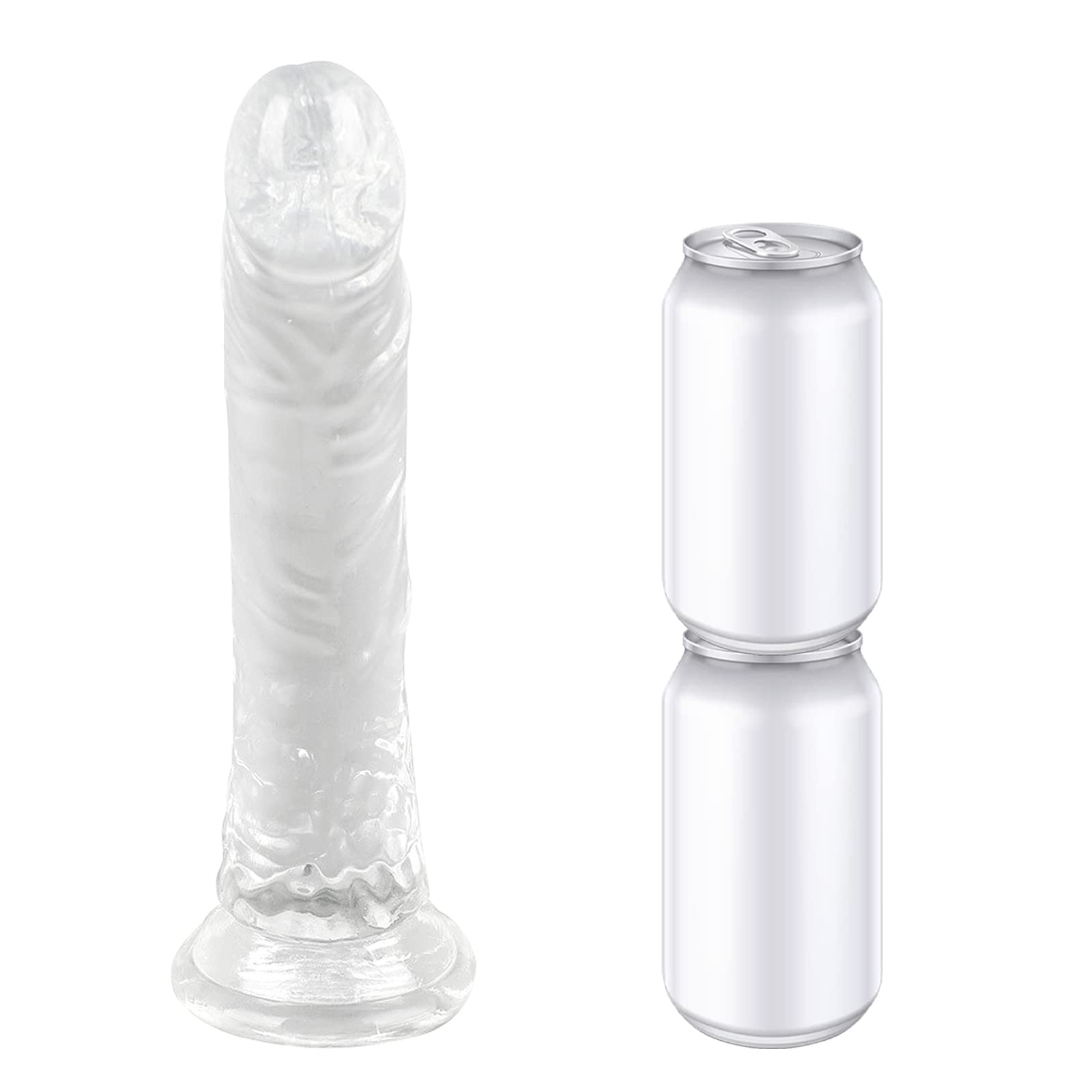 Realistic Giant Dildo with Strong Suction Cup - 6 Size Options, Transparent G-Spot Stimulator for Women & Couples - Premium Masturbation Sex Toy for Intense Pleasure (XXXL) | Perfect for Solo Play, Couples Exploration & BDSM Scenes