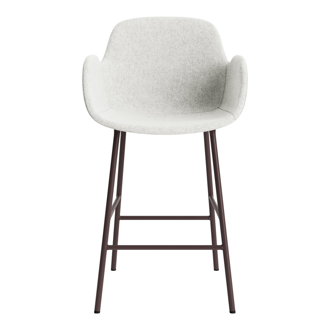 Form Counter Armchair - Fully Upholstered Modern Bar Stool for Kitchen Island, Breakfast Nook & Home Bar Seating