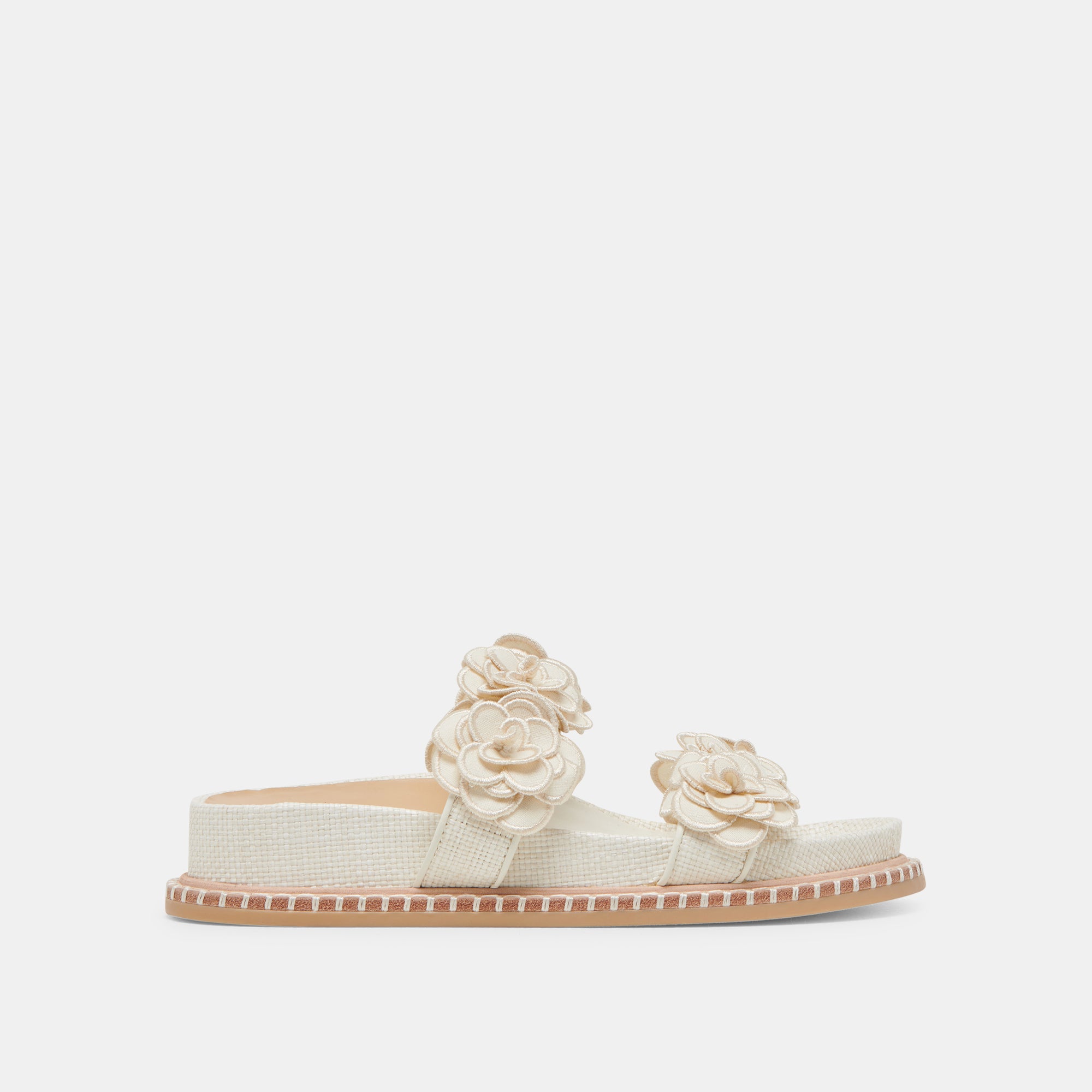 SHERLA Women's White Raffia Sandals - Comfortable Beach & Summer Casual Shoes for Walking, Travel, and Outdoor Activities