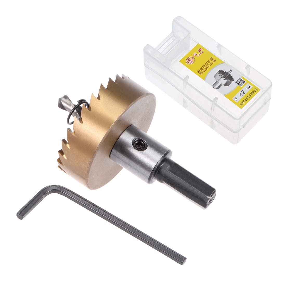 42mm HSS Drill Bit Hole Saw - High Speed Steel Metal Alloy for Stainless Steel - Perfect for Metalworking, Woodworking, and DIY Projects