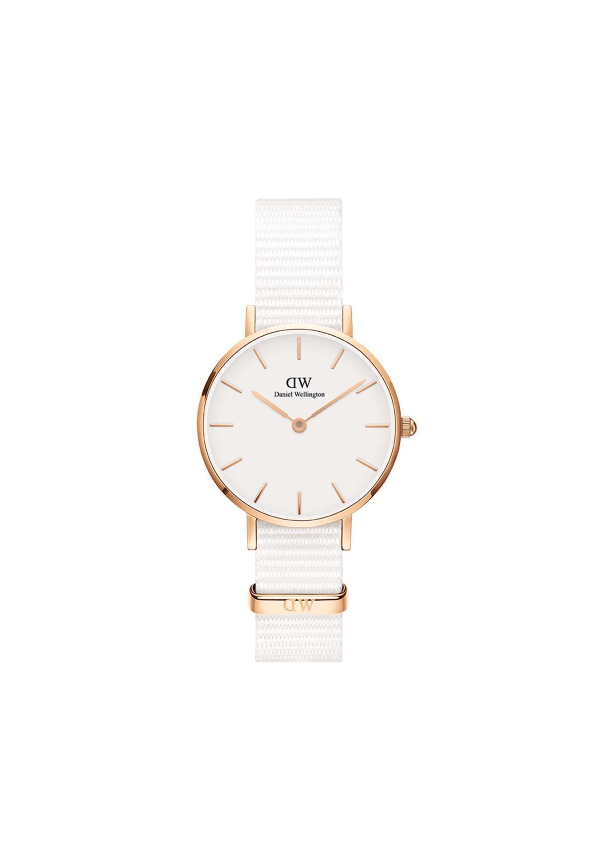 Daniel Wellington Petite Rose Gold Fabric Watch for Women - Elegant Polyester Strap, Minimalist Design - Perfect for Everyday Wear, Office & Casual Outfits