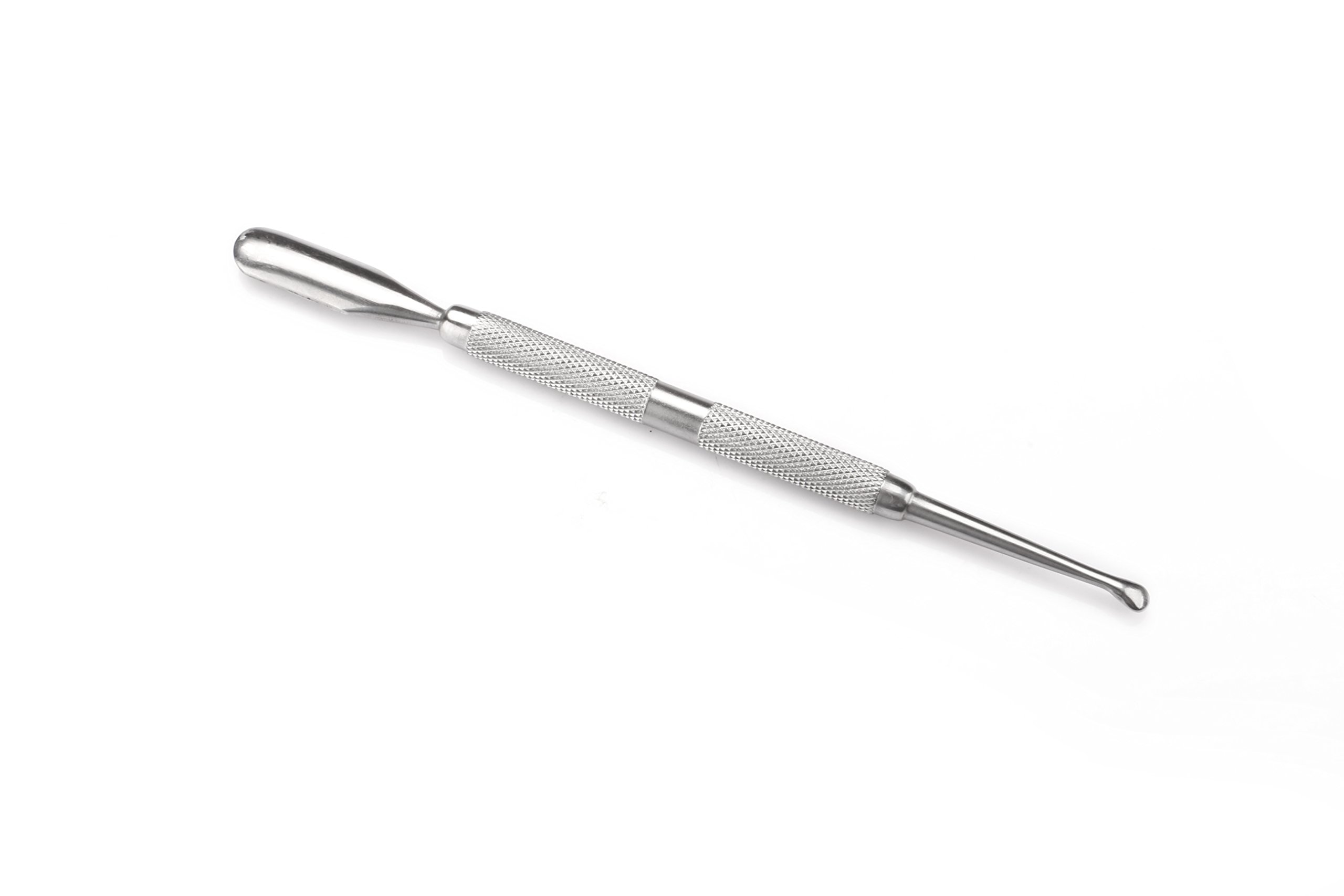Premium Stainless Steel Cuticle & Nail Care Set - Professional Spoon Shaped Cuticle Pusher, Triangle Peeler & Gel Polish Remover Tool for Manicure & Pedicure - Perfect for Salon, Home Nail Care & DIY Nail Art (Silver)