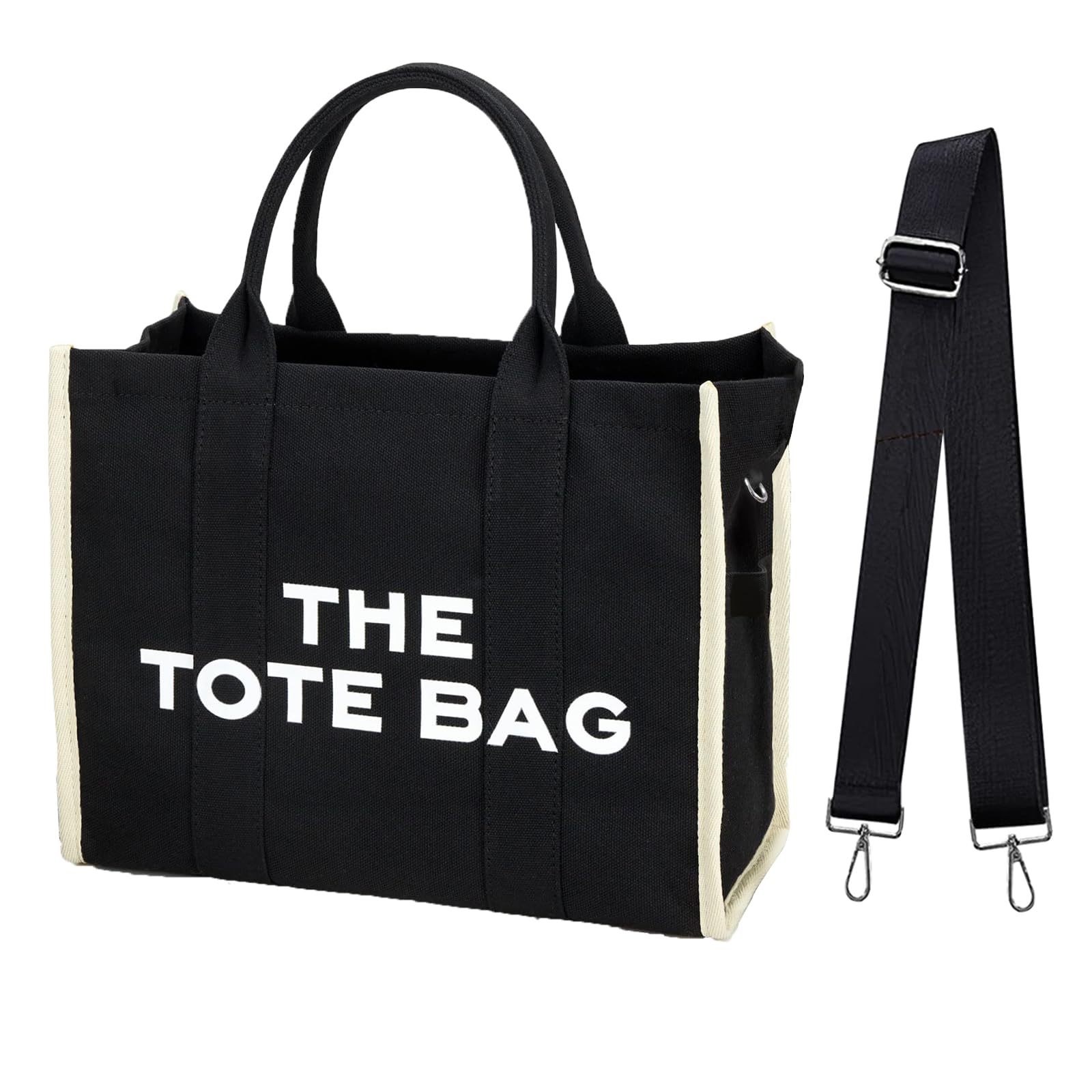 Stylish Canvas Tote Bags for Women - Crossbody Handbag with Zipper for Work, Travel & Daily Use | Durable Shoulder Purse for Office, Shopping & Weekend Outings