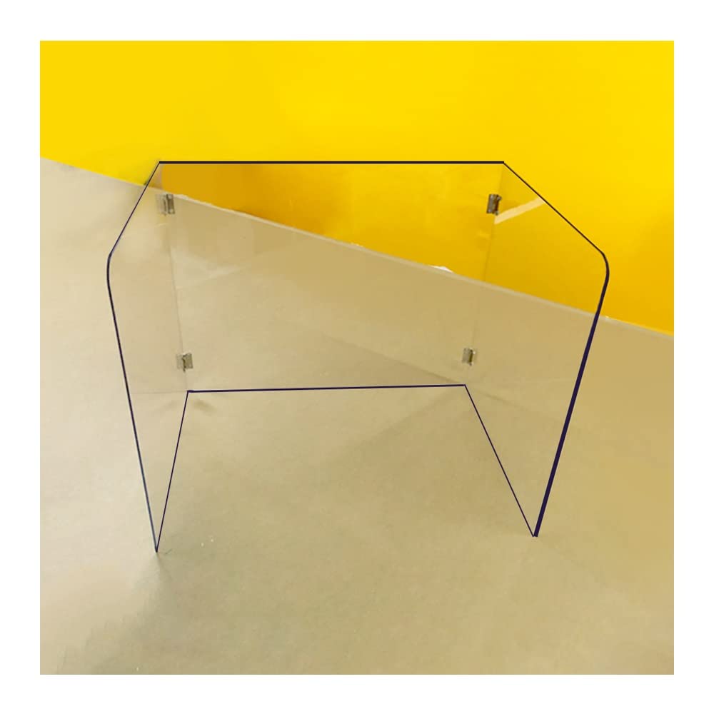 Clear Acrylic Protection Shield - Office Desk Sneeze Guard & Cough Screen Divider for Workstations | Transparent Plastic Partition for Office, School, Restaurant & Cafeteria Use | Ideal for Social Distancing in Workspaces & Public Areas
