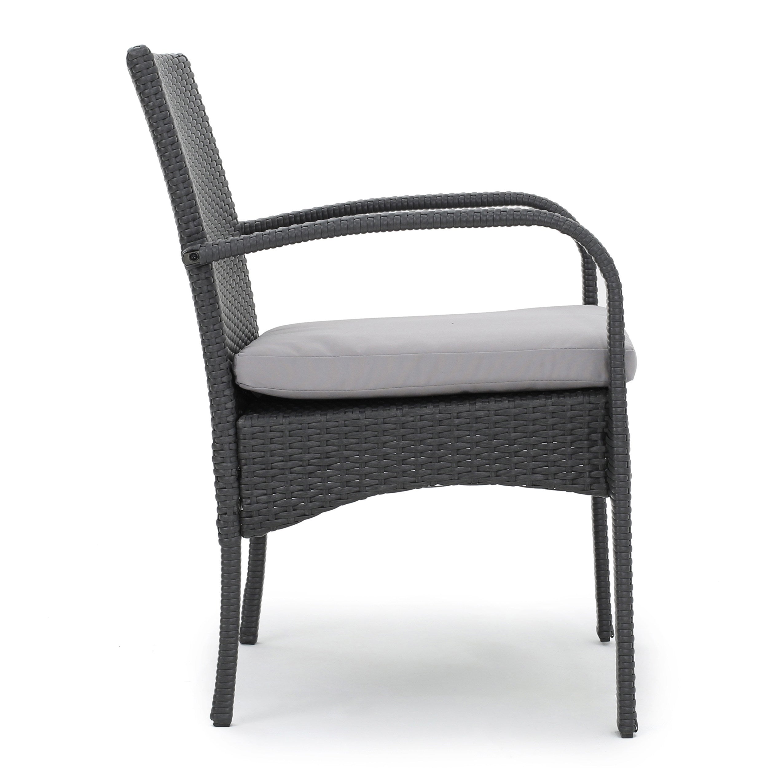 CORDOBA KD PE Wicker Dining Chairs - Set of 2, Rattan Outdoor Patio Chairs for Dining Room, Backyard, Garden & Poolside Relaxation