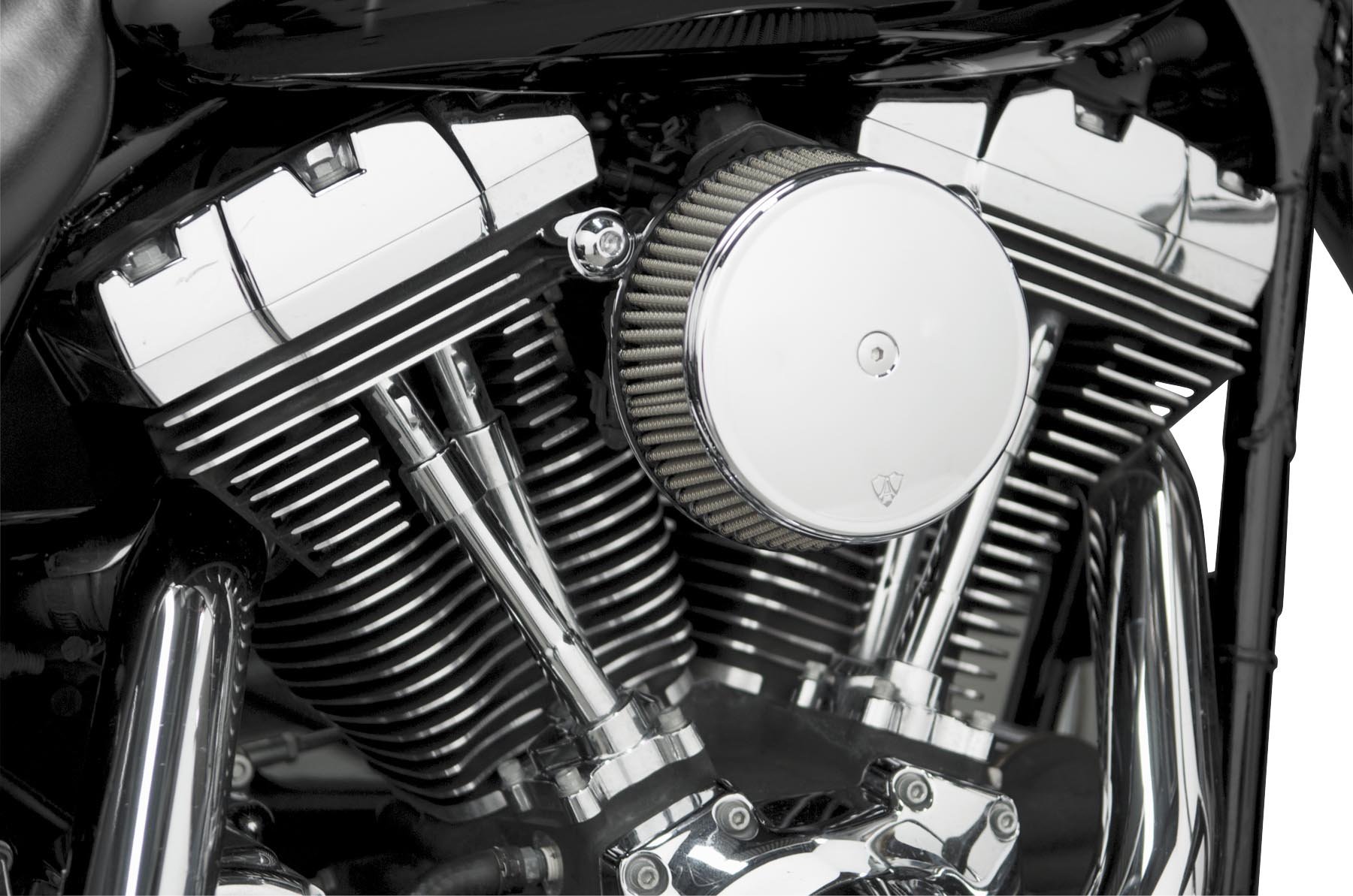 Arlen Ness Stage I Air Filter Kit for 2003 Harley Davidson XLH883HUG Sportster 883 Hugger - Smooth Chrome Stainless Steel Billet Sucker with Steel Cover | High Performance Motorcycle Air Intake Upgrade for Better Engine Efficiency & Riding Experience