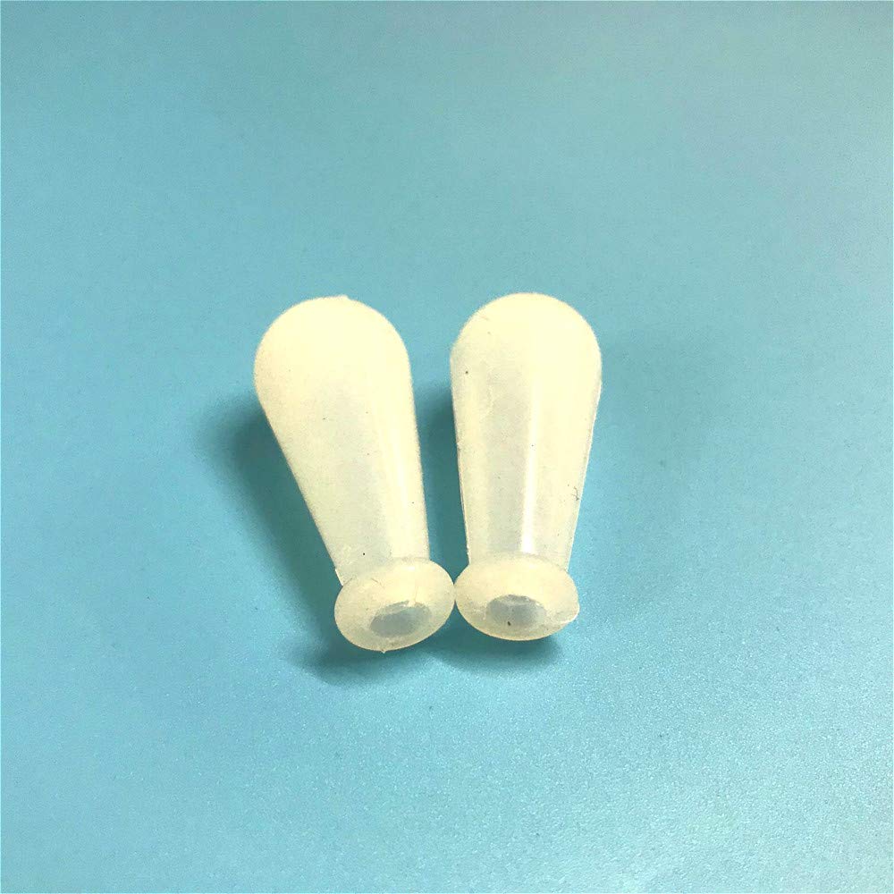 MMLFX 10-Pack 2ml Silicone Suction Bulbs for Pipettes - Acid-Resistant, Laboratory-Grade White Rubber Pipette Ball with Secure Cap - Ideal for Chemistry Labs, Medical Testing & Scientific Experiments