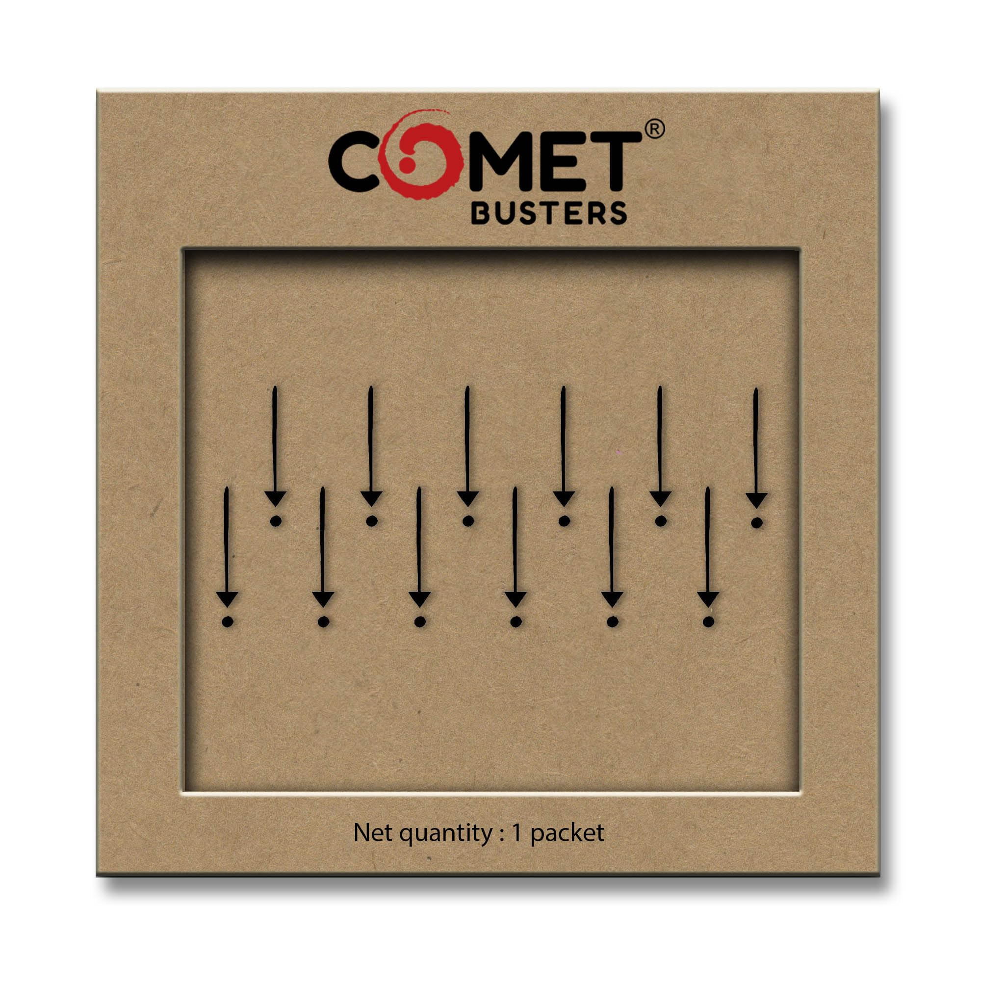 Comet Busters Black Arrow Bindis with Black Dot (BV1173) - Indian Forehead Jewelry for Festivals, Weddings & Special Occasions
