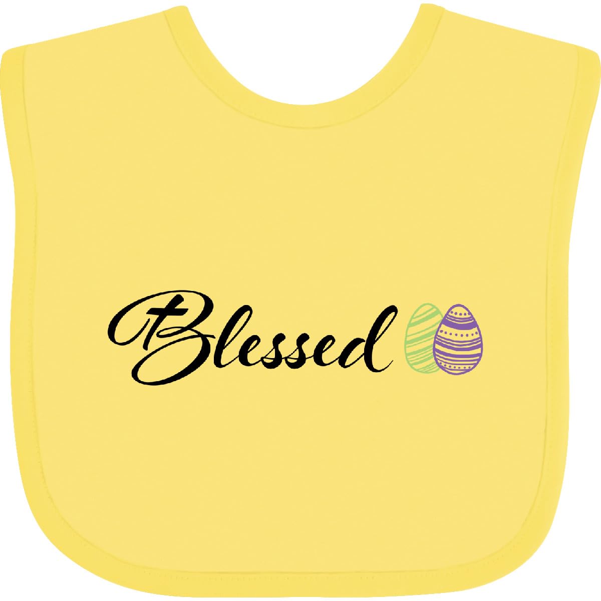 Easter Blessed with Green and Purple Eggs Baby Bib - Cute Holiday Bib for Infants & Toddlers - Perfect for Easter Celebrations, Photo Shoots & Family Gatherings
