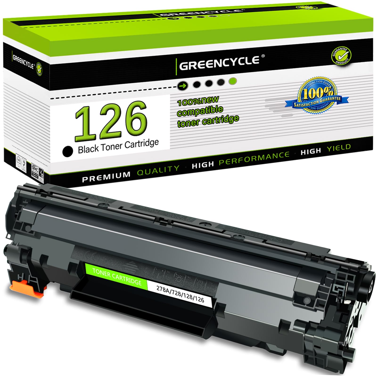 Greencycle 20-Pack Black Toner Cartridge Replacement for Canon 126/CRG-126/CRG126/3483B001 - Compatible with ImageClass LBP6200d & LBP6230dw Wireless Laser Printers - High Yield Printing for Office & Home Use