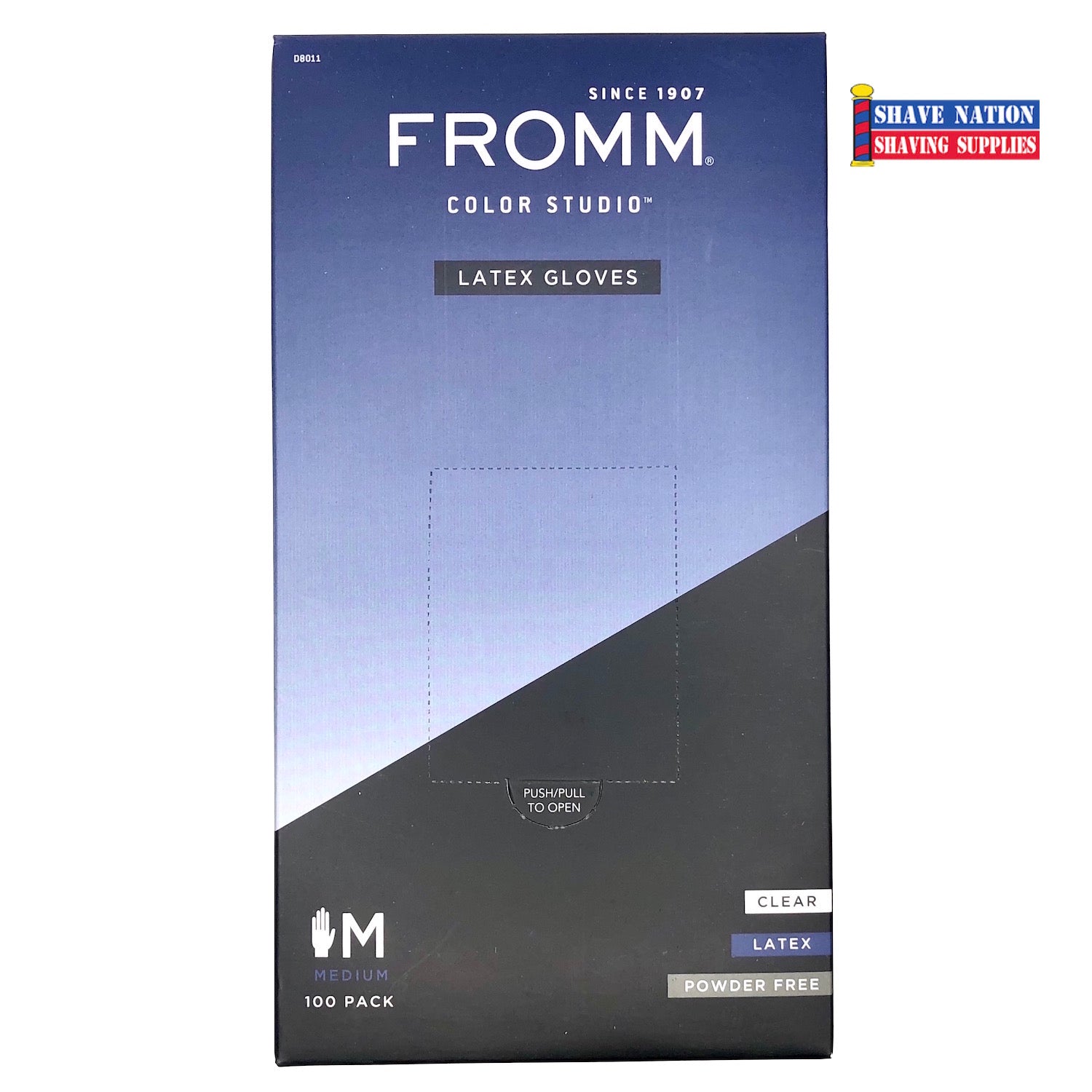 Fromm Powder-Free Latex Gloves - 100 Count (Sizes S, M, L, XL) - Ideal for Medical, Dental, Cleaning & Food Handling