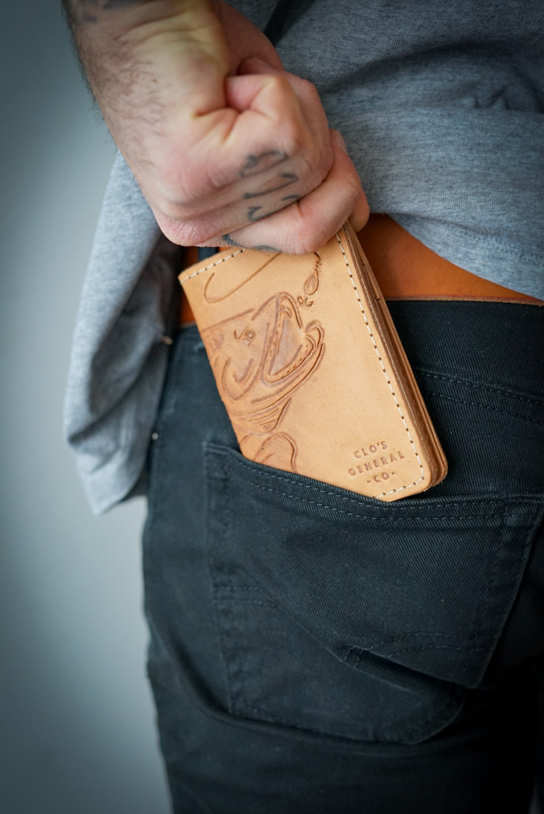 Handmade Mini Trucker Wallet - Genuine Leather RFID Blocking Bifold Wallet for Men - Perfect for Everyday Carry, Travel & Outdoor Adventures