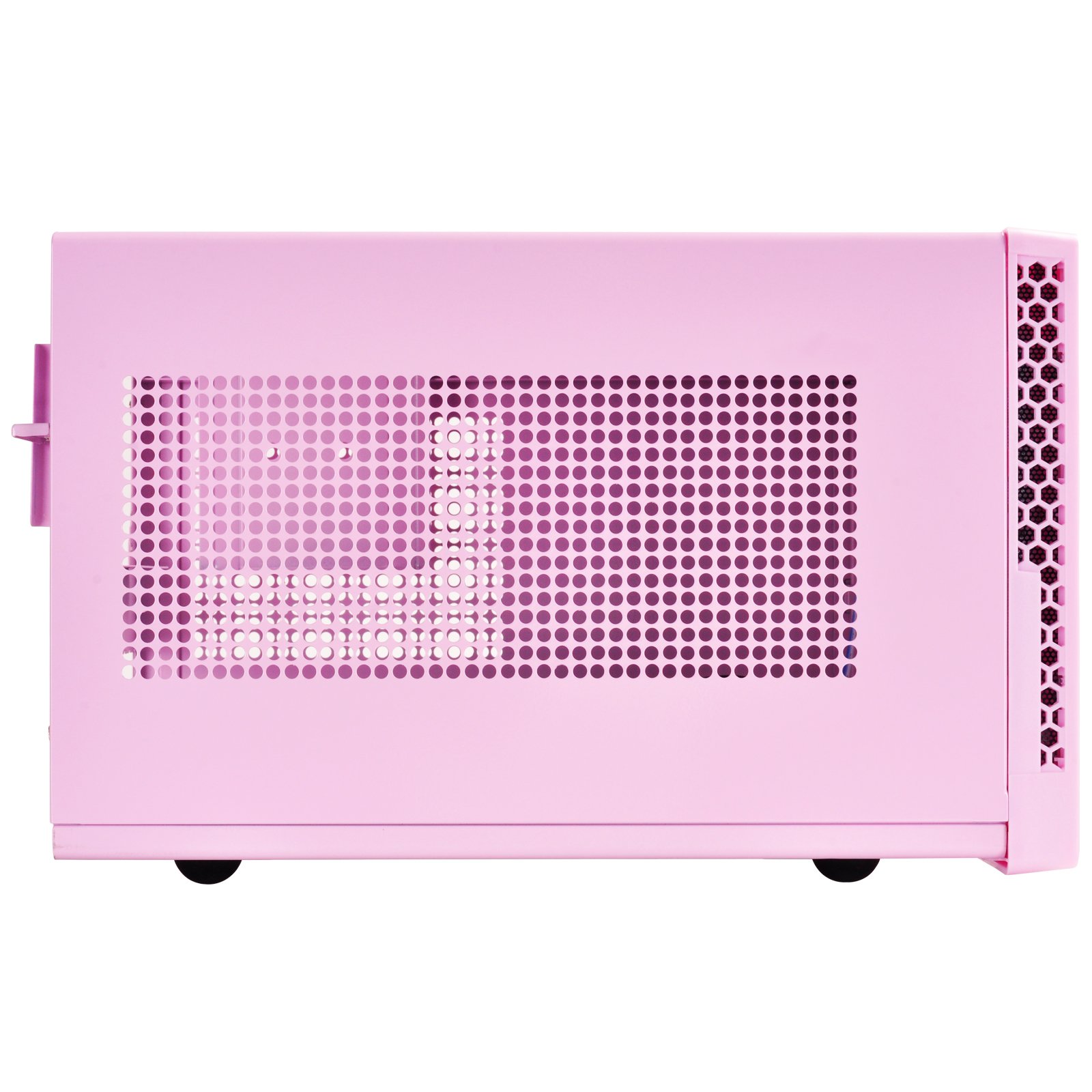SilverStone Technology SG13P Ultra Compact Mini-ITX Computer Case - Pink | Space-Saving Small Form Factor PC Enclosure for Home Office, Gaming & HTPC Builds