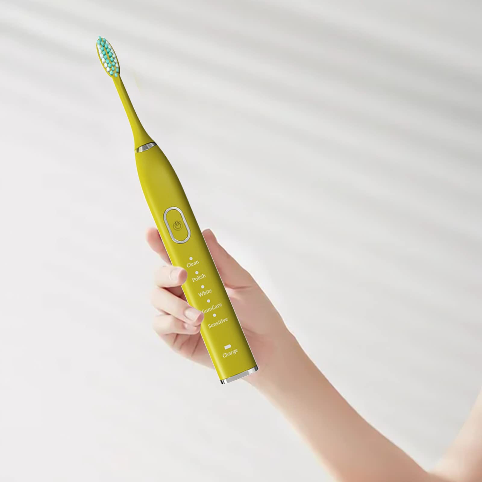Electric Toothbrush for Adults & Kids - Rechargeable Toothbrush with 5 Cleaning Modes, Smart Timer & 3 Brush Heads - Whitening Power for Sensitive Teeth - Perfect for Travel, Home & Family Oral Care