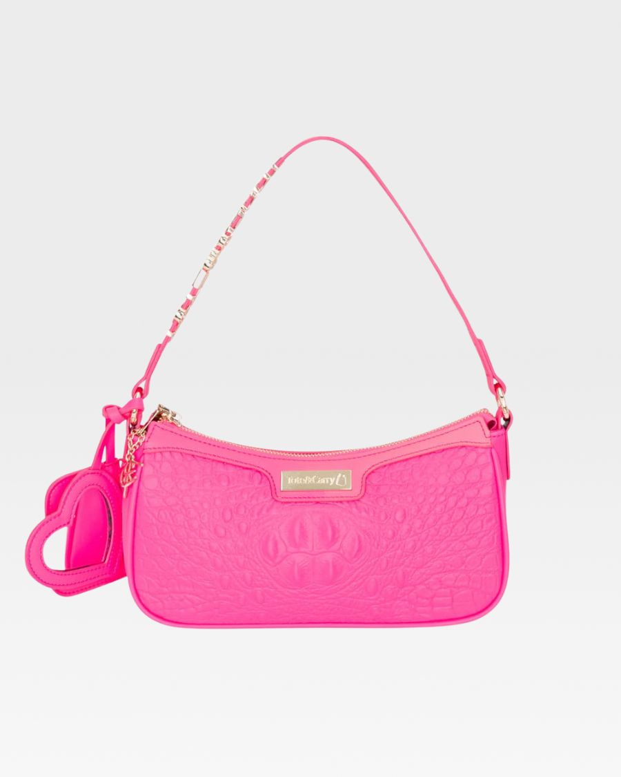 Trendy Neon Pink Brick Shoulder Bag for Women - Stylish Crossbody Purse for Daily Use, Travel & Outfits