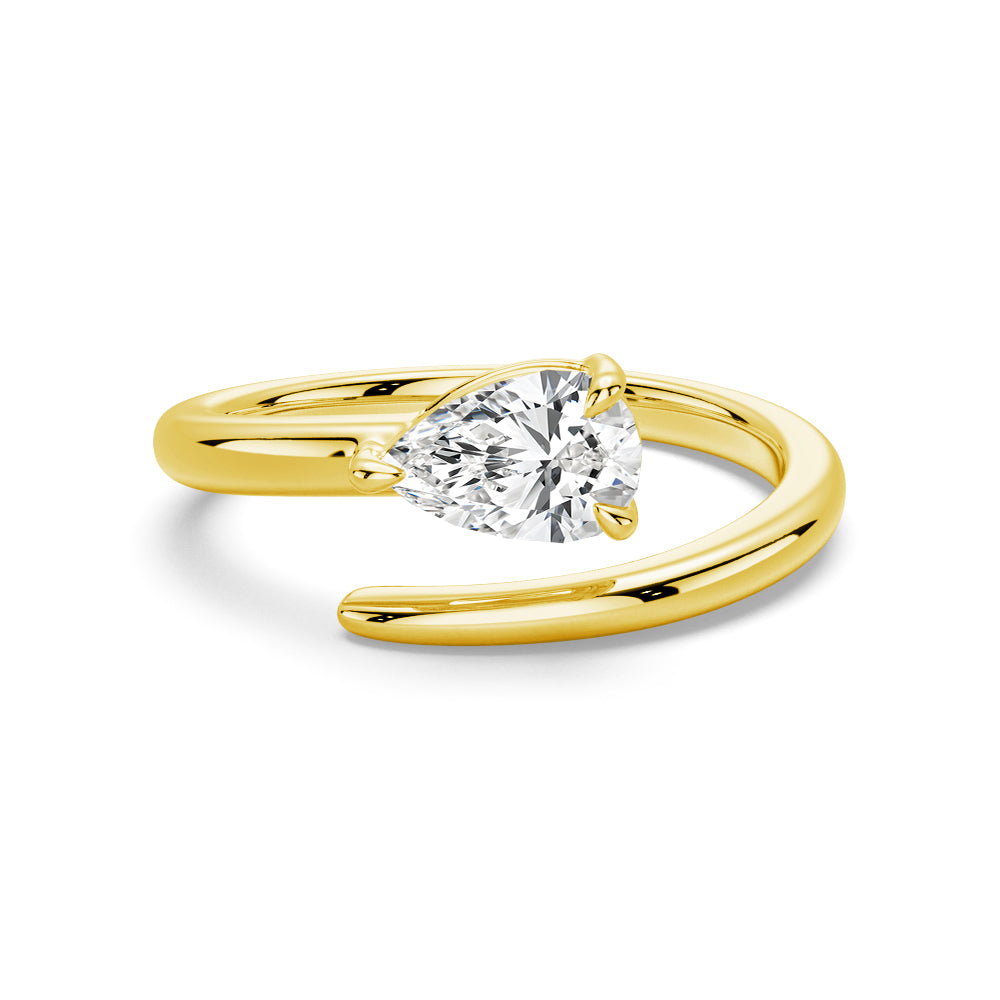 Exquisite Pear-Shaped Lab-Grown Diamond Promise Ring for Women - Perfect for Engagements, Anniversaries & Romantic Gifts