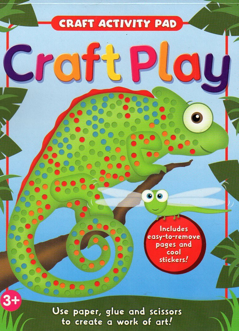 Kids Craft Activity Pad with Cool Stickers - Fun DIY Art Projects for Children - Perfect for Birthday Parties, Classroom Activities & Creative Playtime