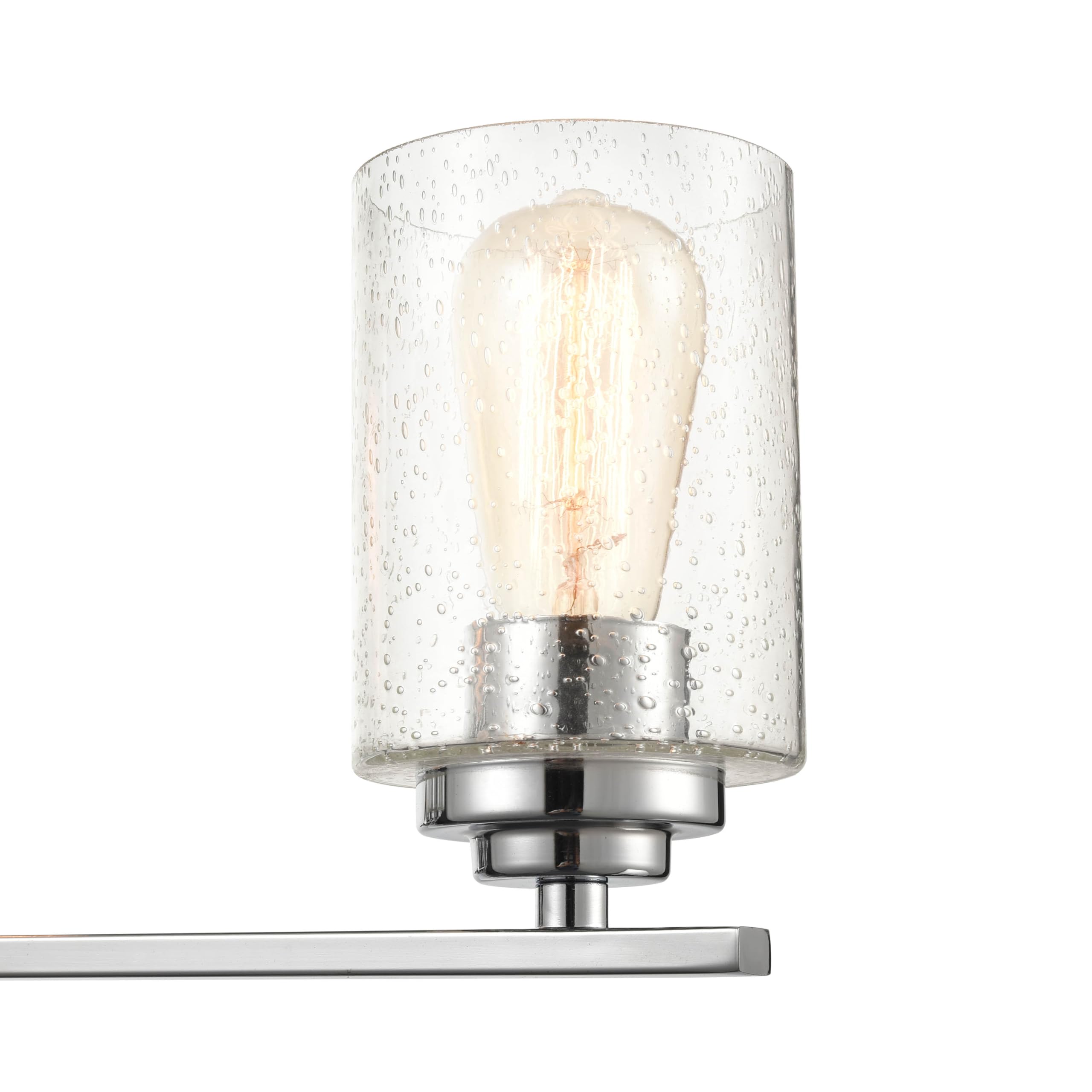 ML Lighting 3684-CH Chrome Finish Transitional 4-Light Bathroom Vanity Light - Perfect for Modern Bathrooms, Powder Rooms & Dressing Areas