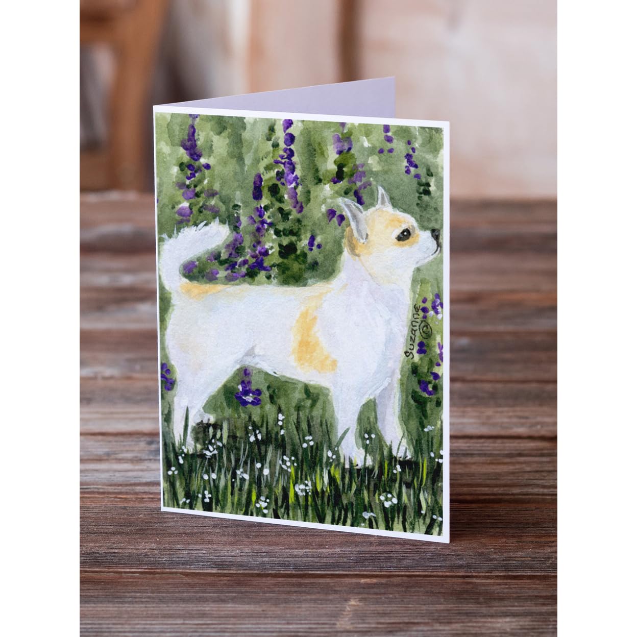 Whimsical Chihuahua Blank Greeting Cards & Envelopes - Pack of 8 A7 Size 5x7 Note Cards for Birthdays, Thank You Notes & Special Occasions | Caroline's Treasures SS8952GCA7P