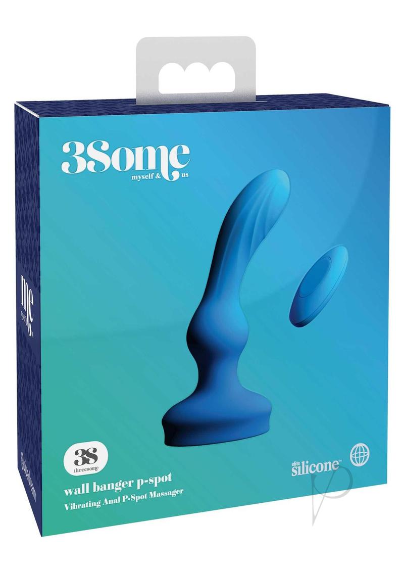 Premium Rechargeable Silicone P-Spot Anal Vibrator with Remote Control - Blue | Powerful Prostate Massager for Men | Perfect for Solo Play & Couples Intimacy