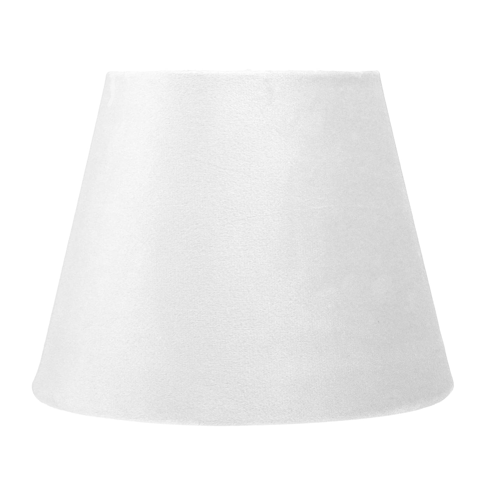 Velvet Lampshade Replacement - 1pc White Chandelier & Desk Lamp Shade with E27 Base - Soft Velvet Fabric for Elegant Home Decor | Perfect for Bedroom, Living Room & Office Lighting