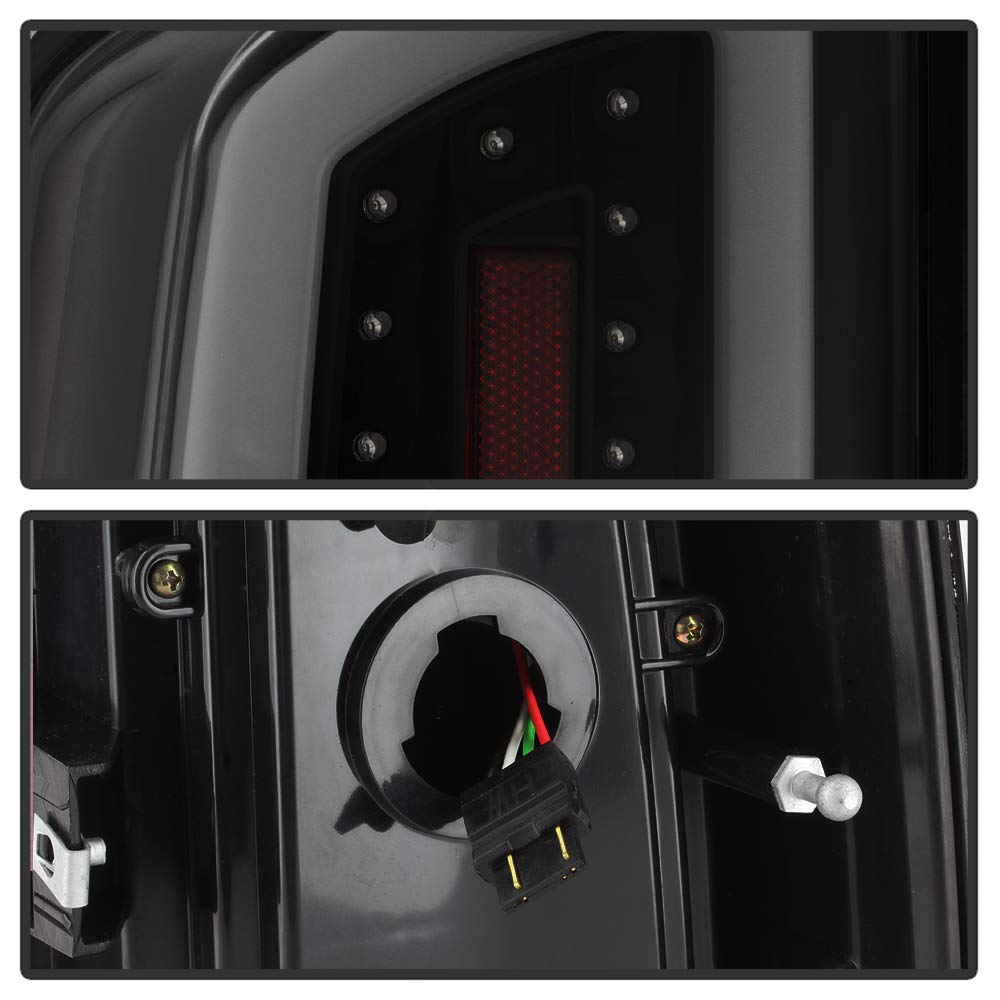 ACANII LED Tail Lights for 2007-2008 Dodge Ram 1500/2500/3500 - Black Housing with Smoke Lens - Left & Right Pair - Upgrade Your Truck's Style & Visibility for Night Driving & Off-Road Adventures