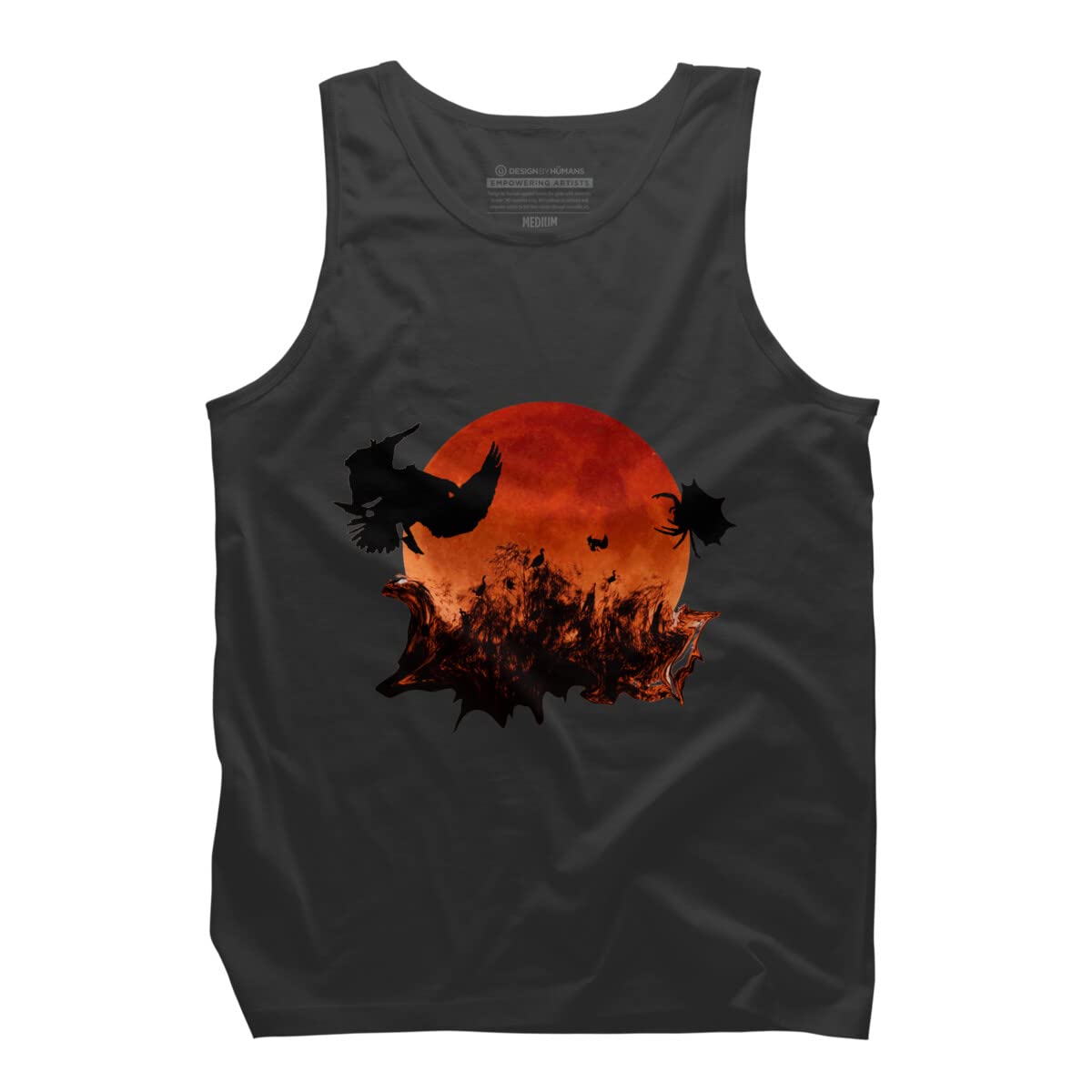 Spooky Halloween Blood Moon Eclipse Tank Top for Men - Perfect for Costumes & Parties