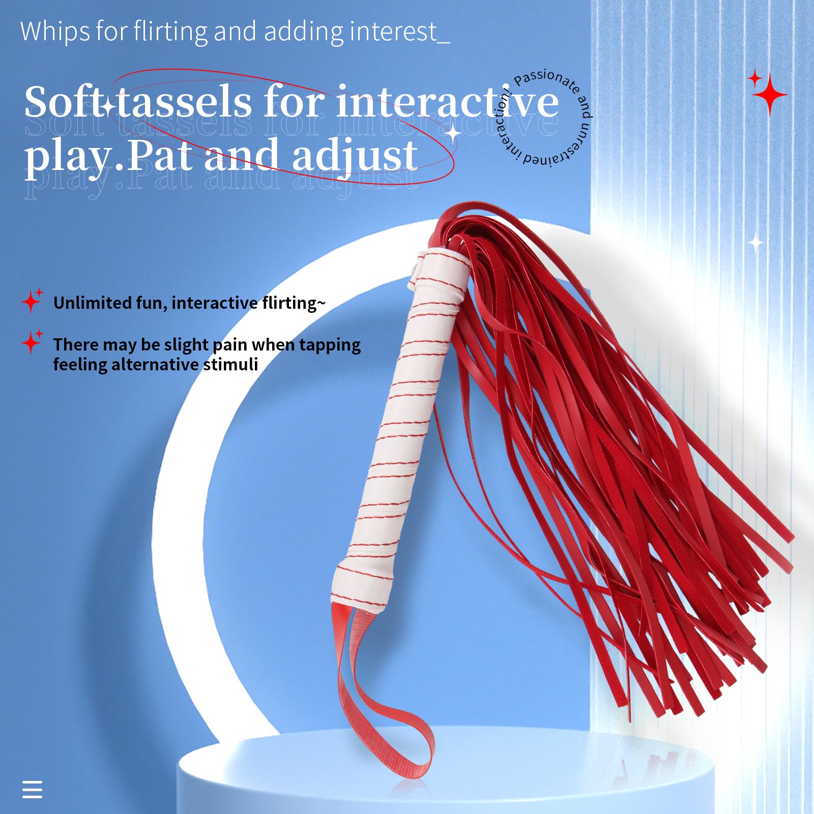 Premium Leather BDSM Whip Flogger for Couples - Sensual Spanking Paddle, Adult Sex Toy for Role Play & BDSM Play - Perfect for Bedroom Fun, BDSM Parties & Couples Bonding
