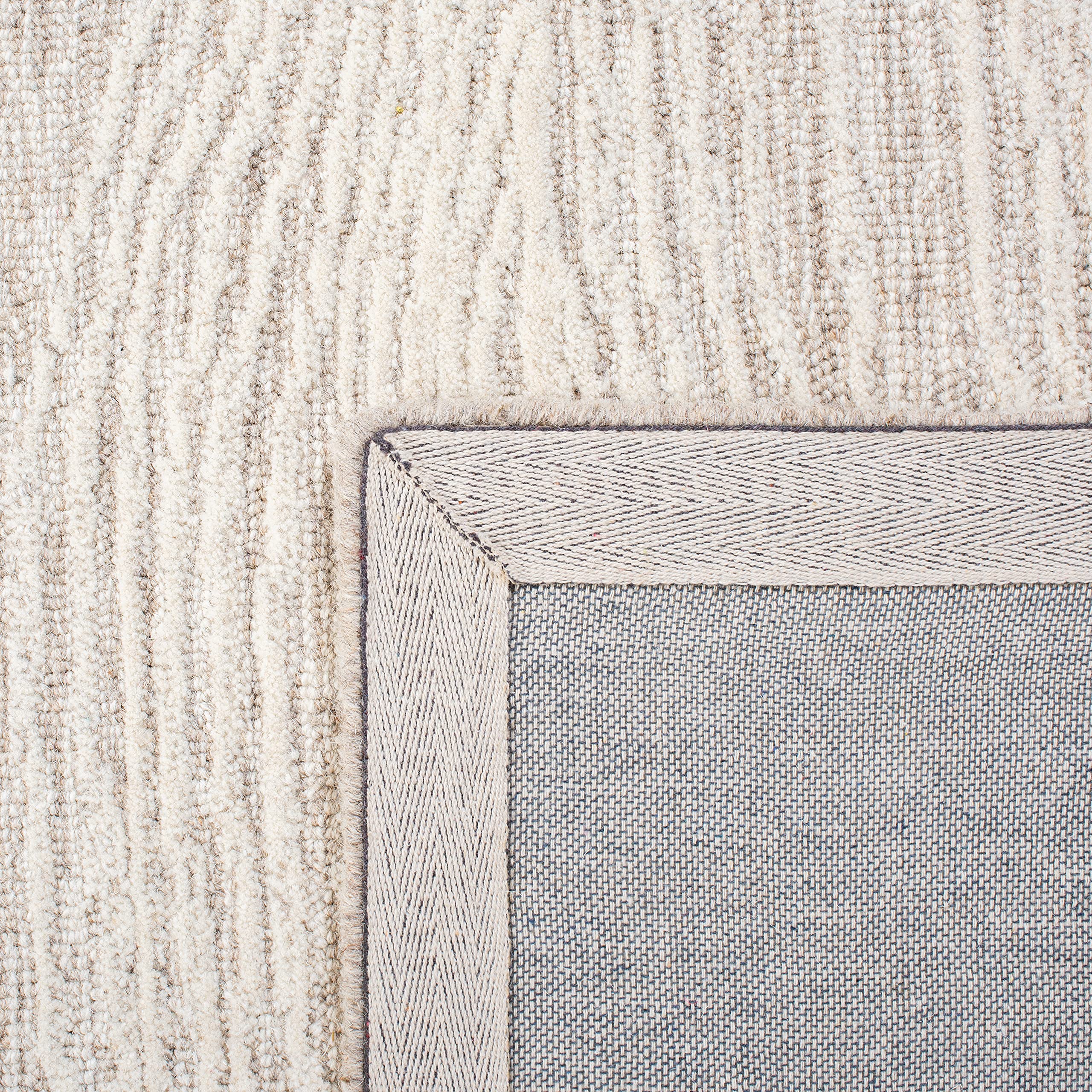 SAFAVIEH Metro Collection 5' x 8' Natural Ivory Wool Area Rug - Handmade Premium Quality for Living Room, Dining Room & Bedroom Decor | Soft & Durable Floor Covering for Home Interior Design