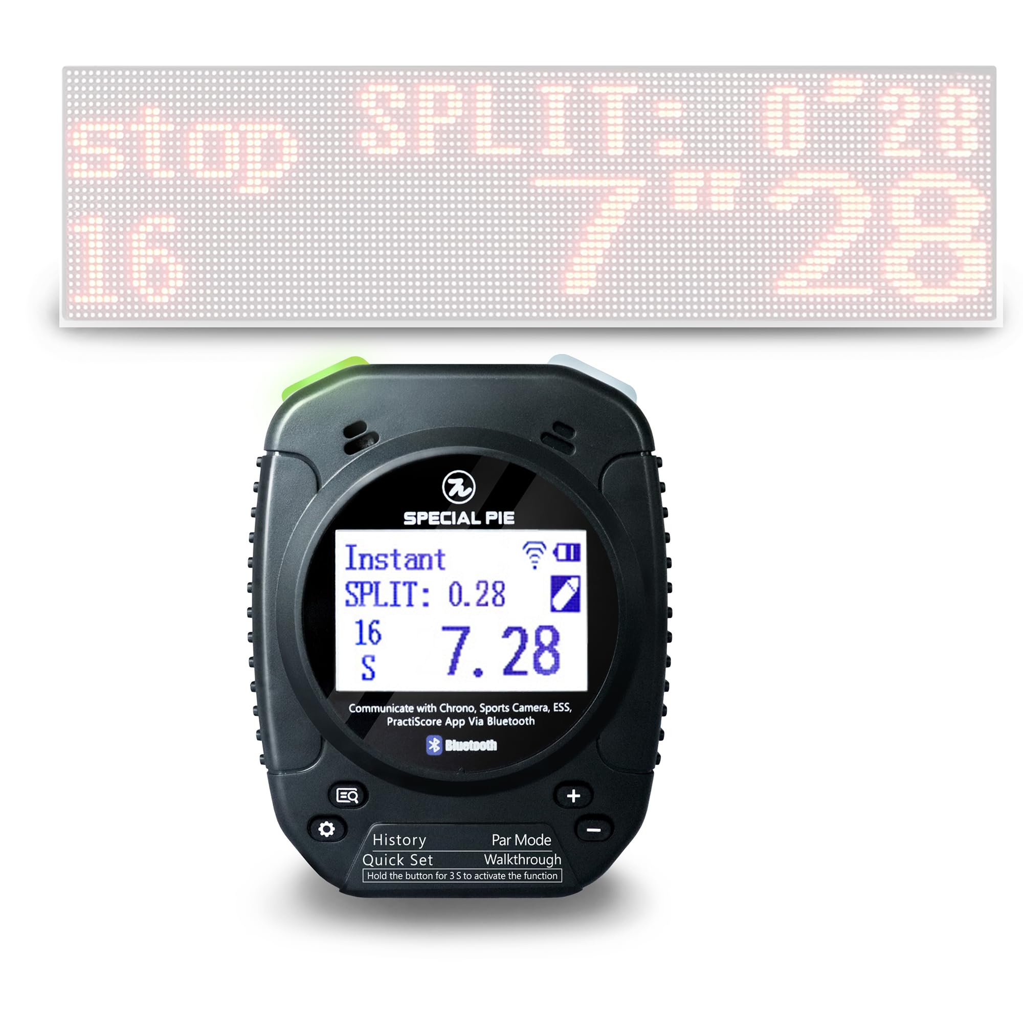 M1A2+W Professional Shot Timer for Shooting Competitions - Wireless Big LED Score Display Sync, IPSC & USPSA Training - Ideal for Shooting Ranges, Gun Clubs & Firearm Practice