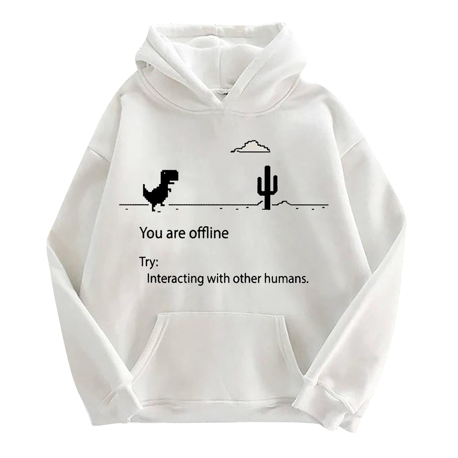 Women's Casual Fall Hoodie - Long Sleeve Pullover Hooded Sweatshirt | Loose Fit Cute Top | Trendy Streetwear for Autumn Outings, Coffee Dates & Weekend Errands