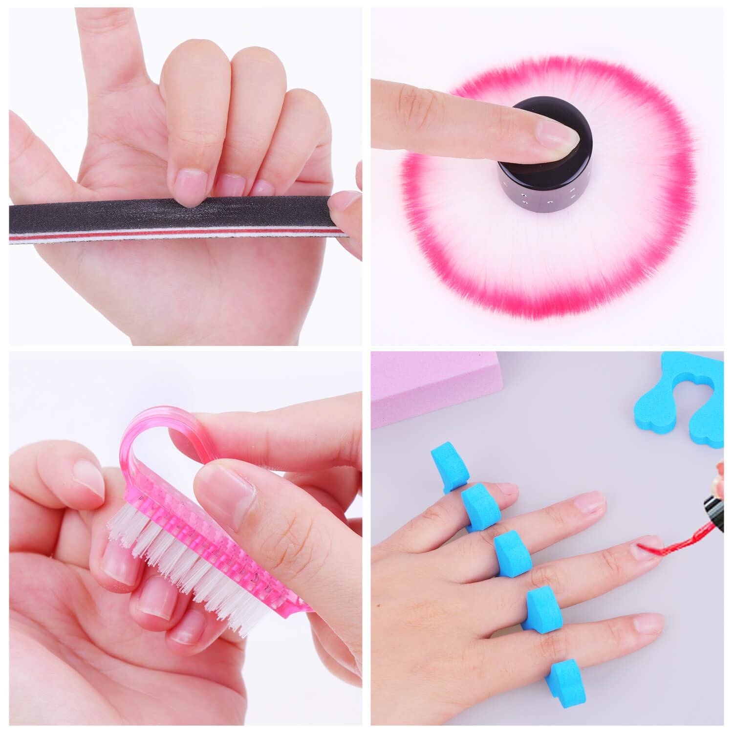 Anezus 1045pcs Professional Gel Nail Polish Remover Kit - Includes Nail Clips, Wipes, Cuticle Pusher, Cutter, Buffer & Files for Acrylic & Gel Removal - Perfect for Salon, Home Manicure & DIY Nail Care
