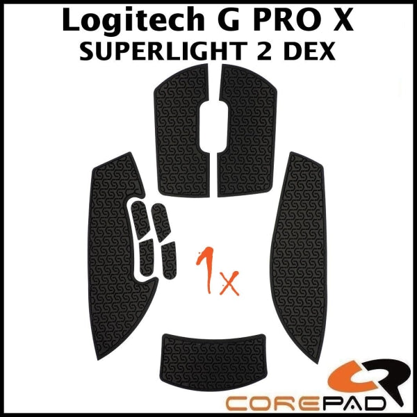 Corepad Soft Grips for Logitech G Pro X Superlight 2 Mouse - Non-Slip Gaming Grip Tape with Flat Edge Design | Perfect for Esports, FPS Gaming & Professional Use