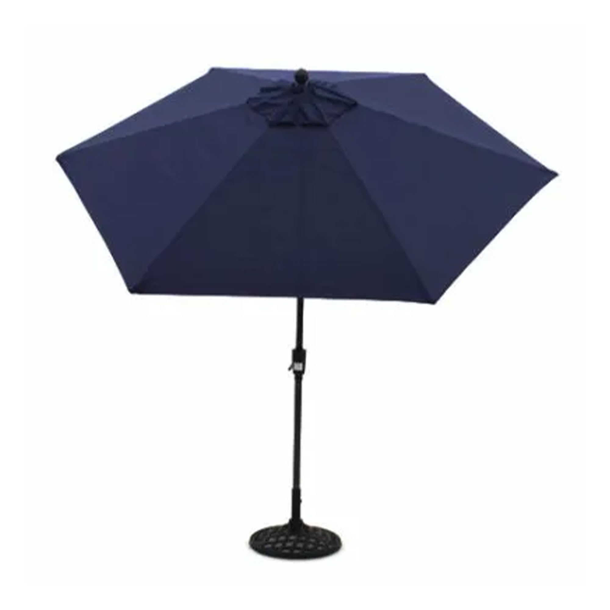 9ft Navy Outdoor Patio Umbrella with Aluminum Pole - Waterproof Sun Shade for Garden, Deck, Poolside & Backyard - Perfect for Picnics, BBQs and Outdoor Dining