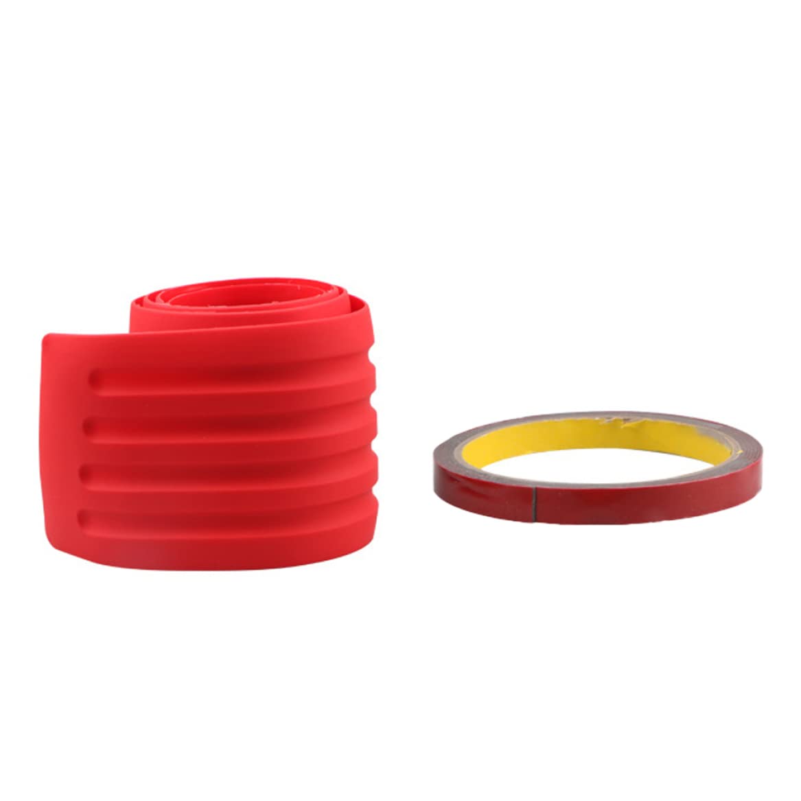Universal Rubber Car Bumper Protector - 90cm Anti-Scratch Rear Bumper Guard Trim Cover (Red) for SUV, Sedan, Truck - Perfect for Parking, Loading & Scratch Protection