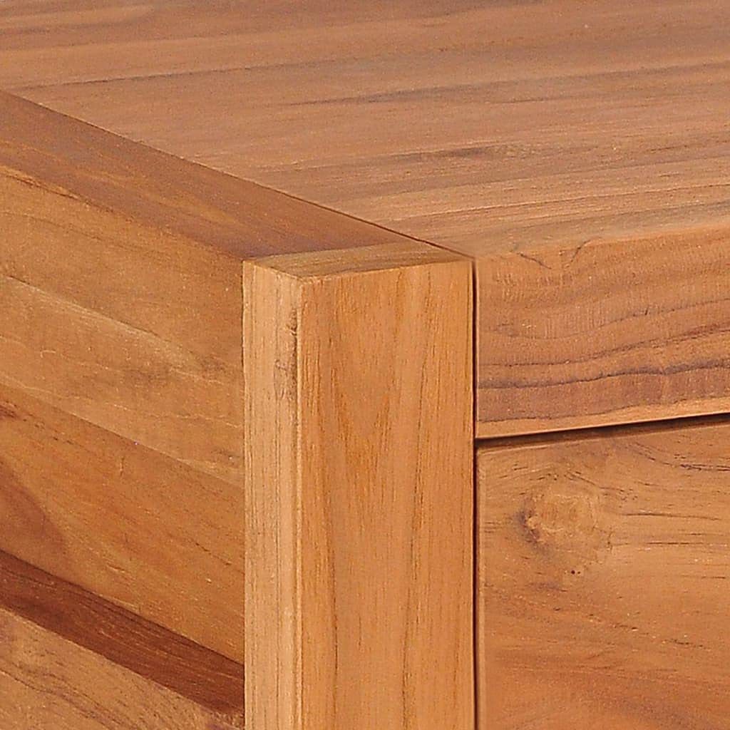 Rustic Teak Wood TV Stand with Drawers - Solid Wood Entertainment Center for Living Room, Bedroom & Home Office - Perfect for 65 Inch TV & Media Storage