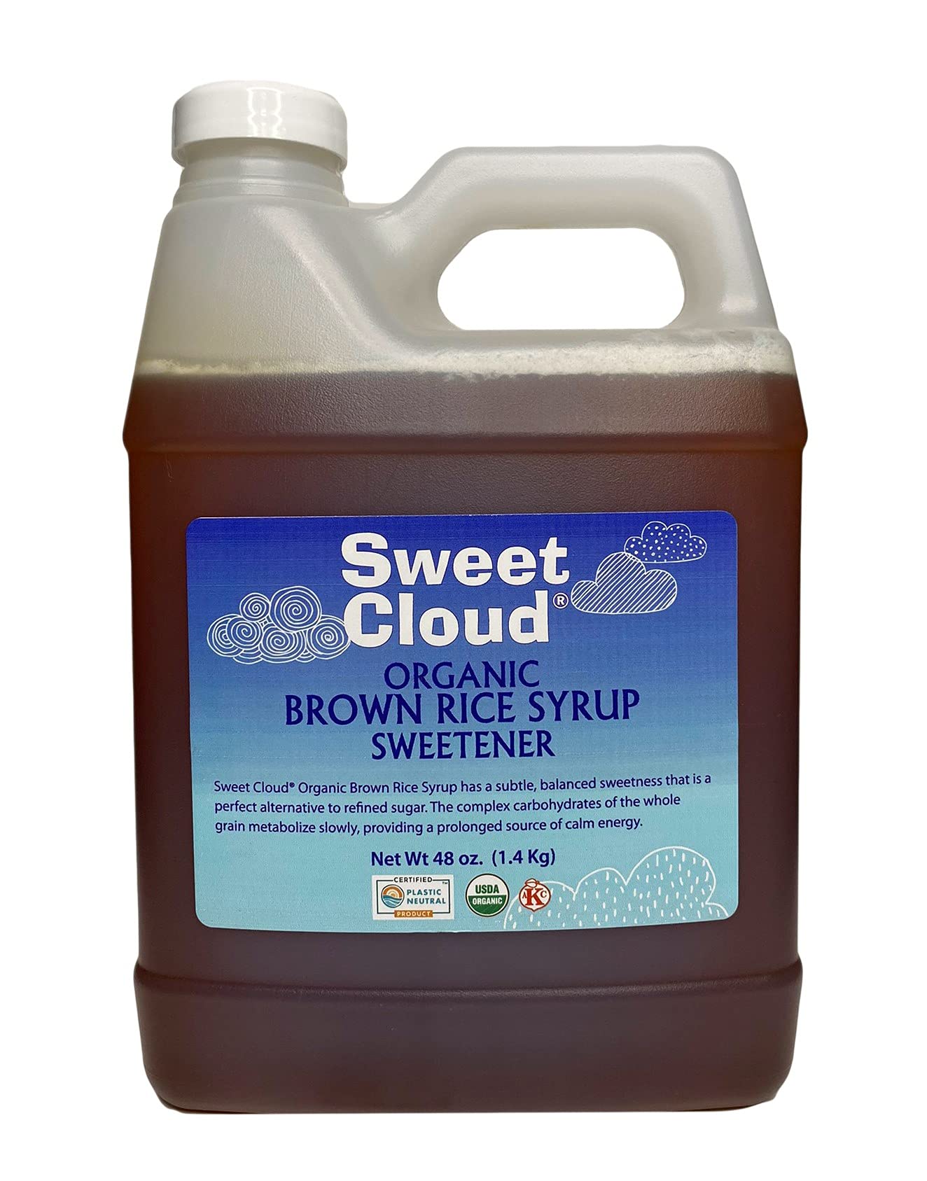 Organic Brown Rice Syrup (Ssal-Jocheong) - Kosher Certified, Gluten-Free, Vegan Malt Syrup for Baking, Brewing & Cooking | Natural Honey, Corn Syrup & Sugar Substitute | 3 lb Jug | Perfect for Homemade Granola, BBQ Glazes & Healthy Desserts