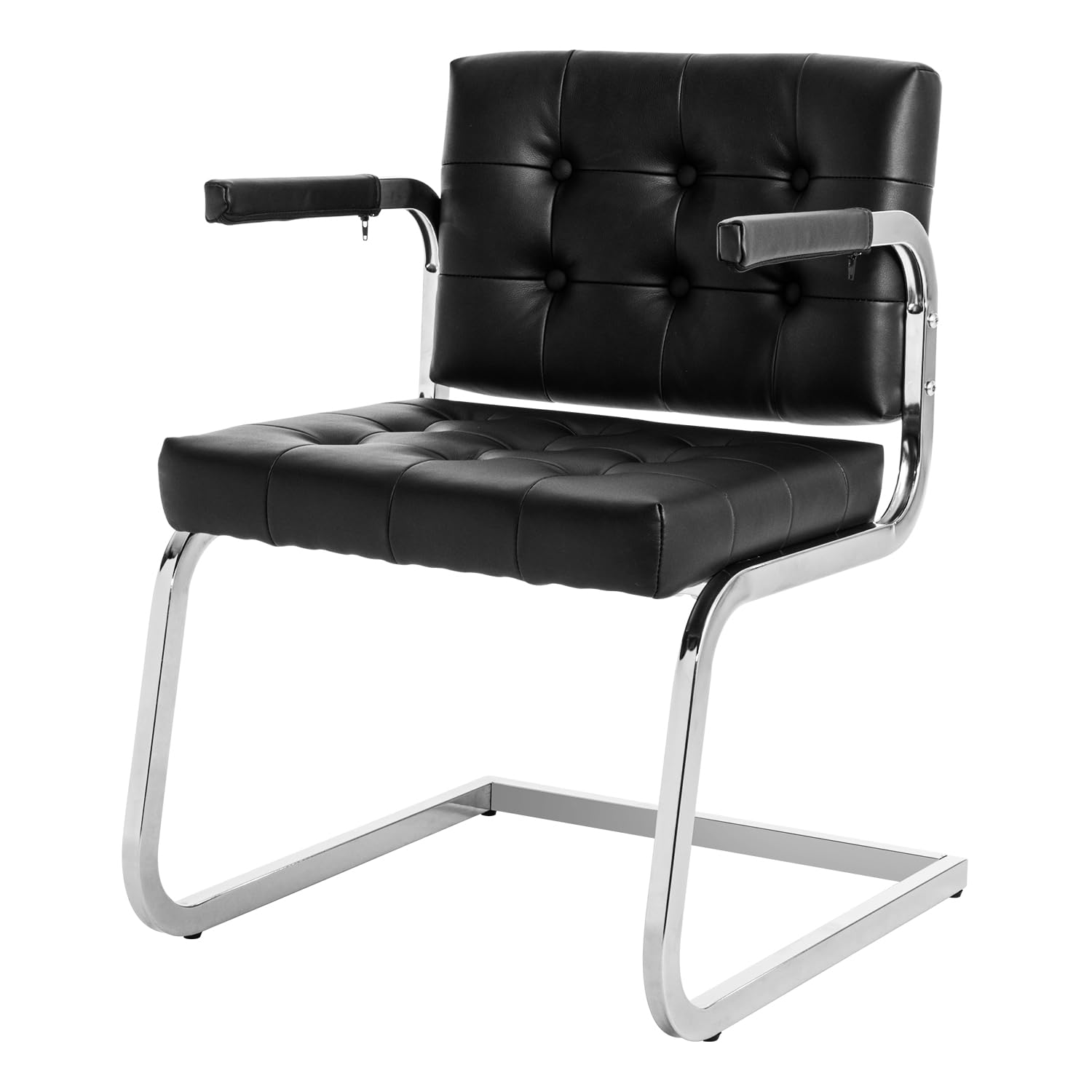 Okeysen Modern Leather Office Chair - Conference Room, Guest & Reception Chair with Sled Base - Comfortable Waiting Room Seating for Business, Hotels & Professional Spaces