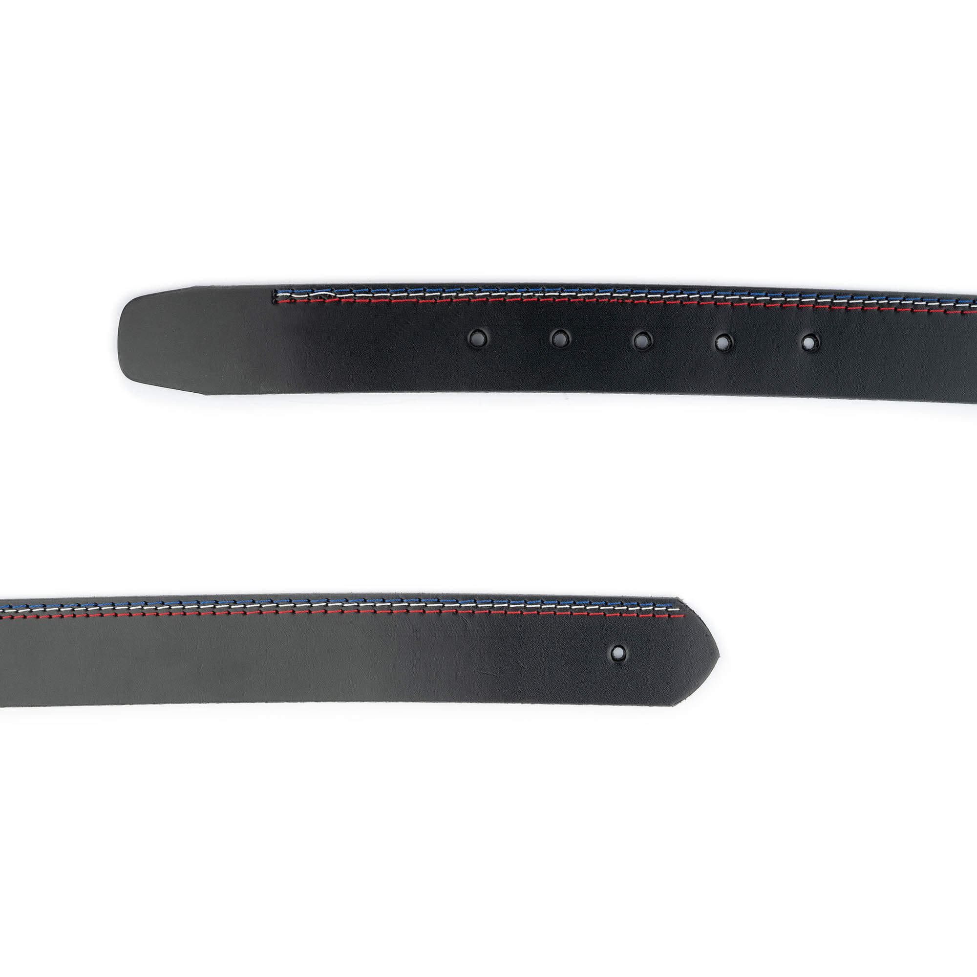 Ferragamo Replacement Belt Strap for Men - Black with Colorful Stitching | Durable Buckle Belt for Business, Casual & Formal Wear