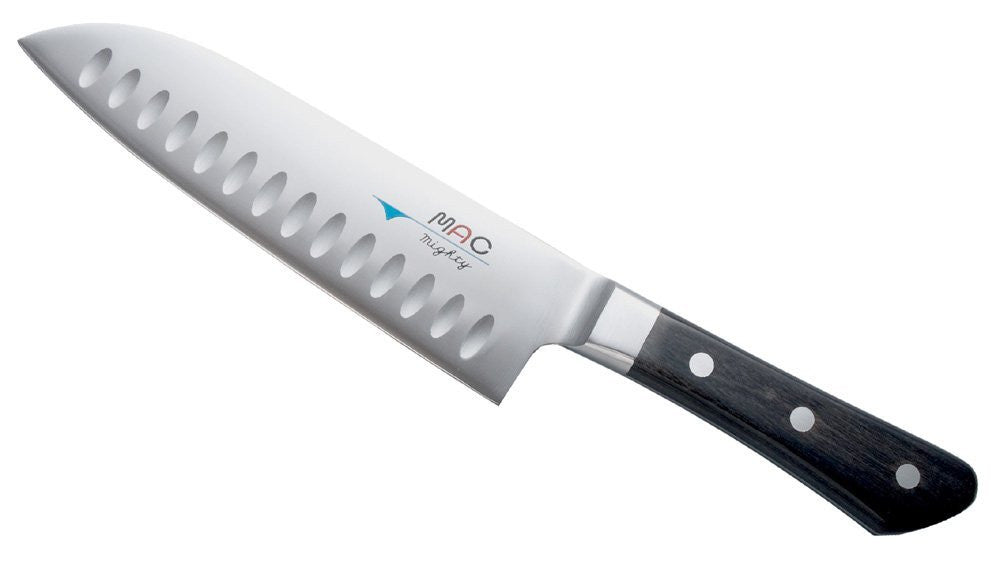 MAC MSK 65 Professional Series 6.5 Inch Santoku Knife with Dimples - Ergonomic Japanese Kitchen Knife for Precise Slicing, Dicing & Chopping - Free Shipping - Perfect for Home Chefs & Professional Kitchens