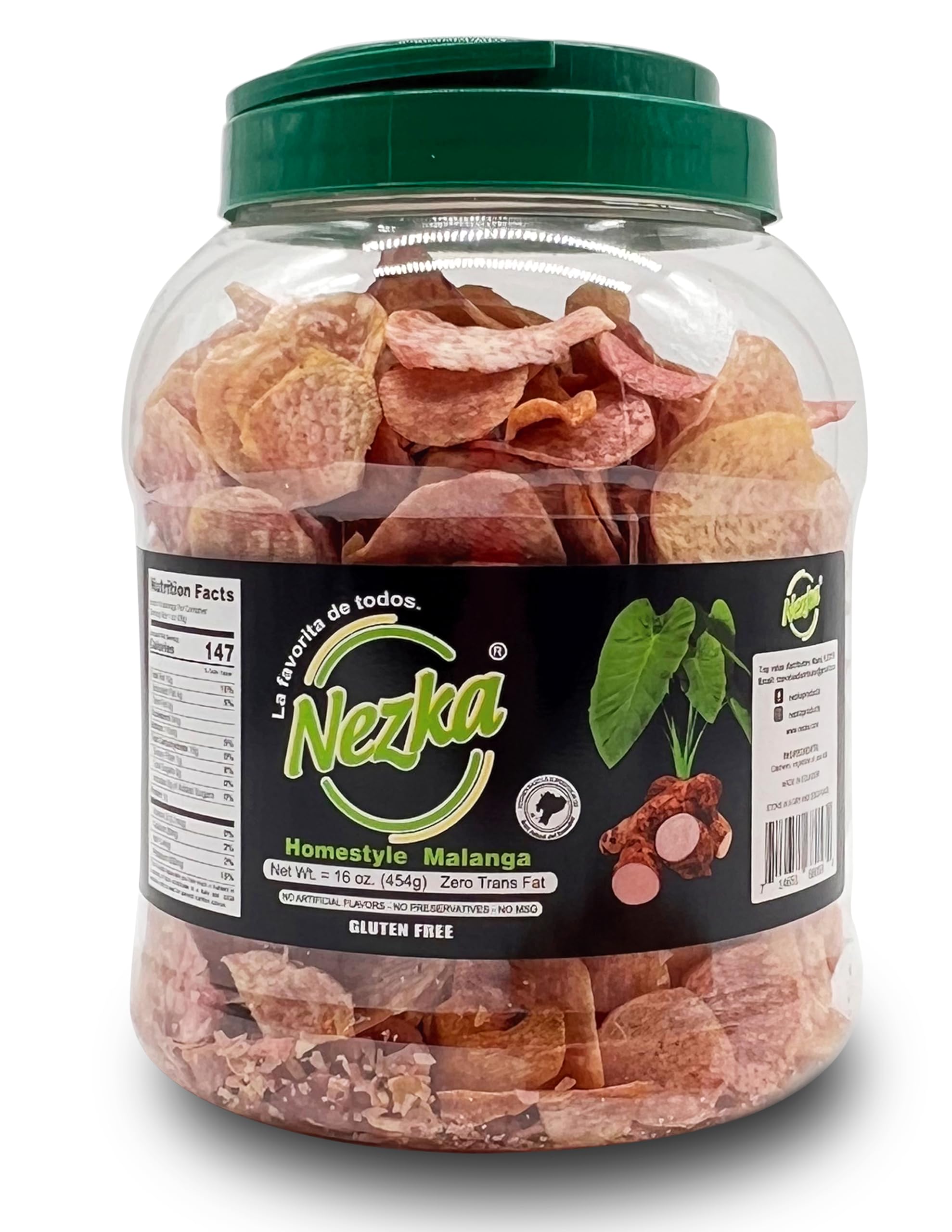 Nezka Purple Taro Chips - Crunchy Cuban Snack, Gluten-Free Vegan Chips, 16oz Bag - Perfect for Parties, Movie Nights & Healthy Snacking