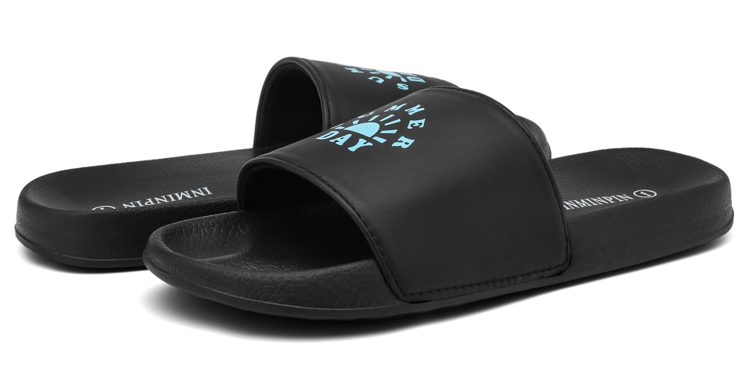 INMINPIN Kids Boys Girls Slides Sandals - Comfortable Non-Slip Beach Pool Shower Shoes for Indoor & Outdoor Use - Perfect for Summer, Swimming, Beach Vacation & Daily Wear (Little Kid/Big Kid)