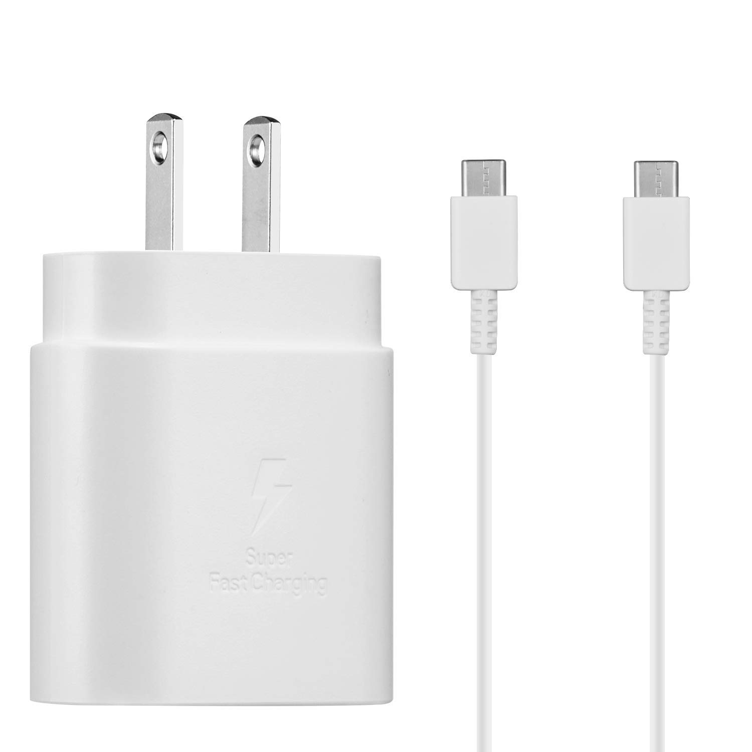 Tek Styz PRO 25W Fast Charger - Certified for Asus ZenFone 7 Pro | USB-C PD Quick Charge Adapter with 5ft (1.5M) White Cable | Perfect for Travel, Office & Home Charging