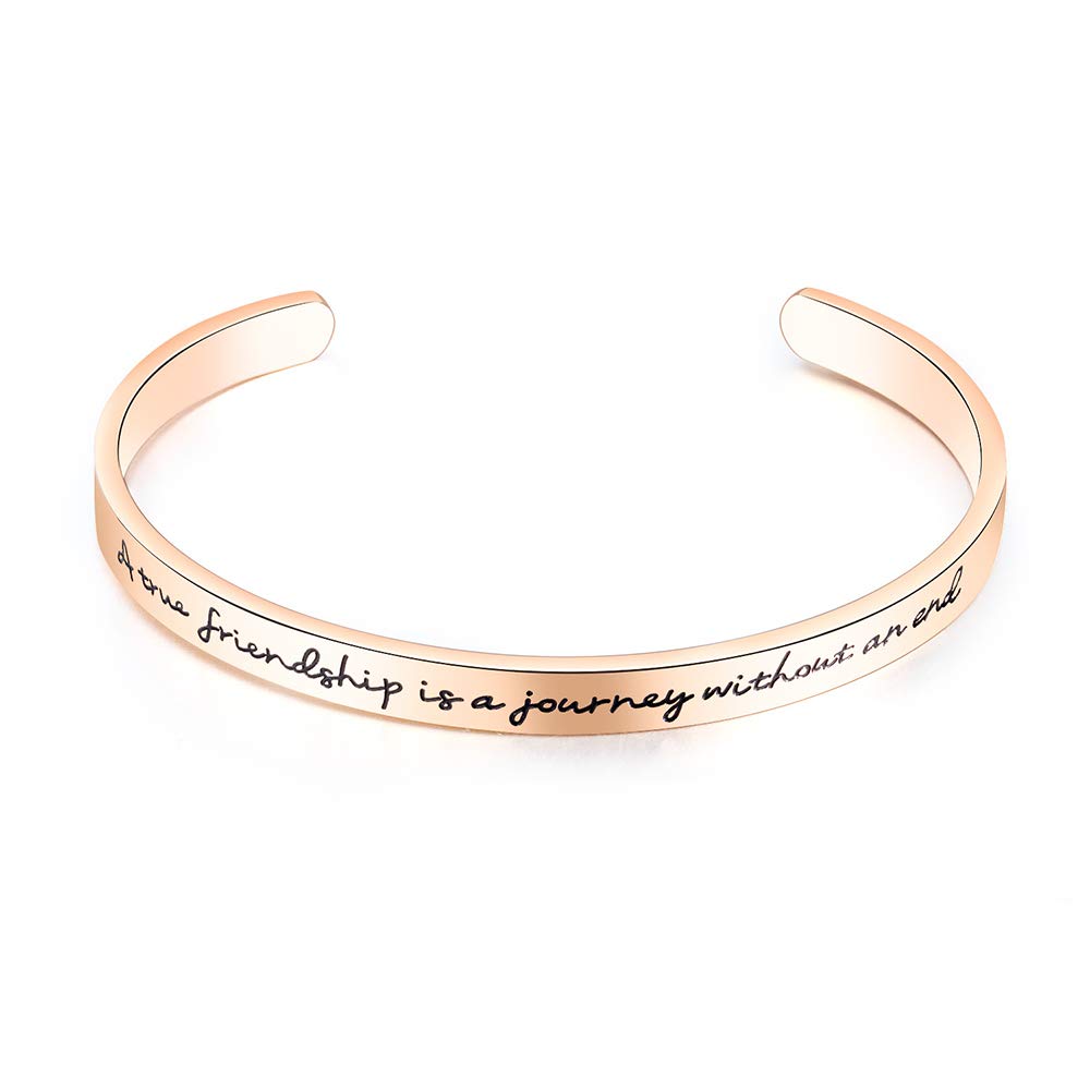 Inspirational Engraved Bracelet for Women - Personalized Motivational Mantra Cuff Bangle Jewelry Gift for Mom, Daughter, Wife | Perfect for Daily Wear, Special Occasions & Thoughtful Gifting