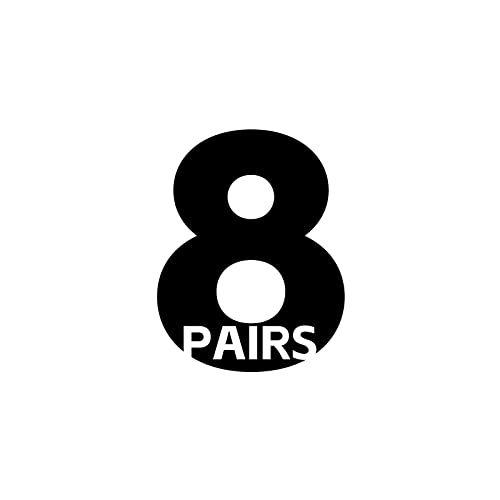 8 Pairs White