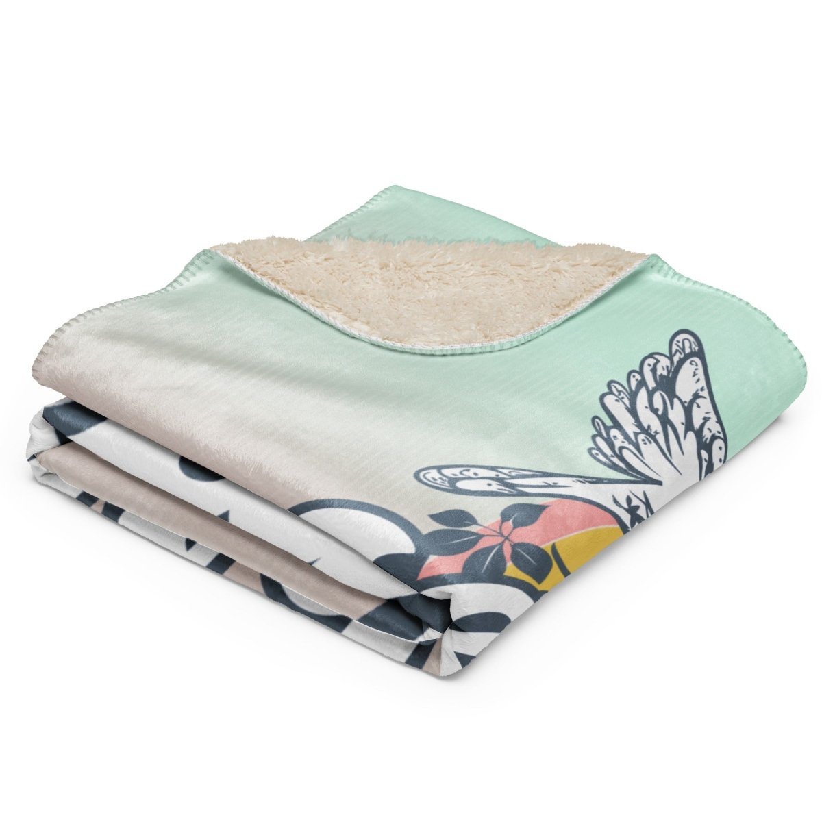 Cozy Pink Gradient Sherpa Blanket for Adults - Soft & Warm Flannel Throw - Perfect for Couch, Bed, and Winter Snuggling