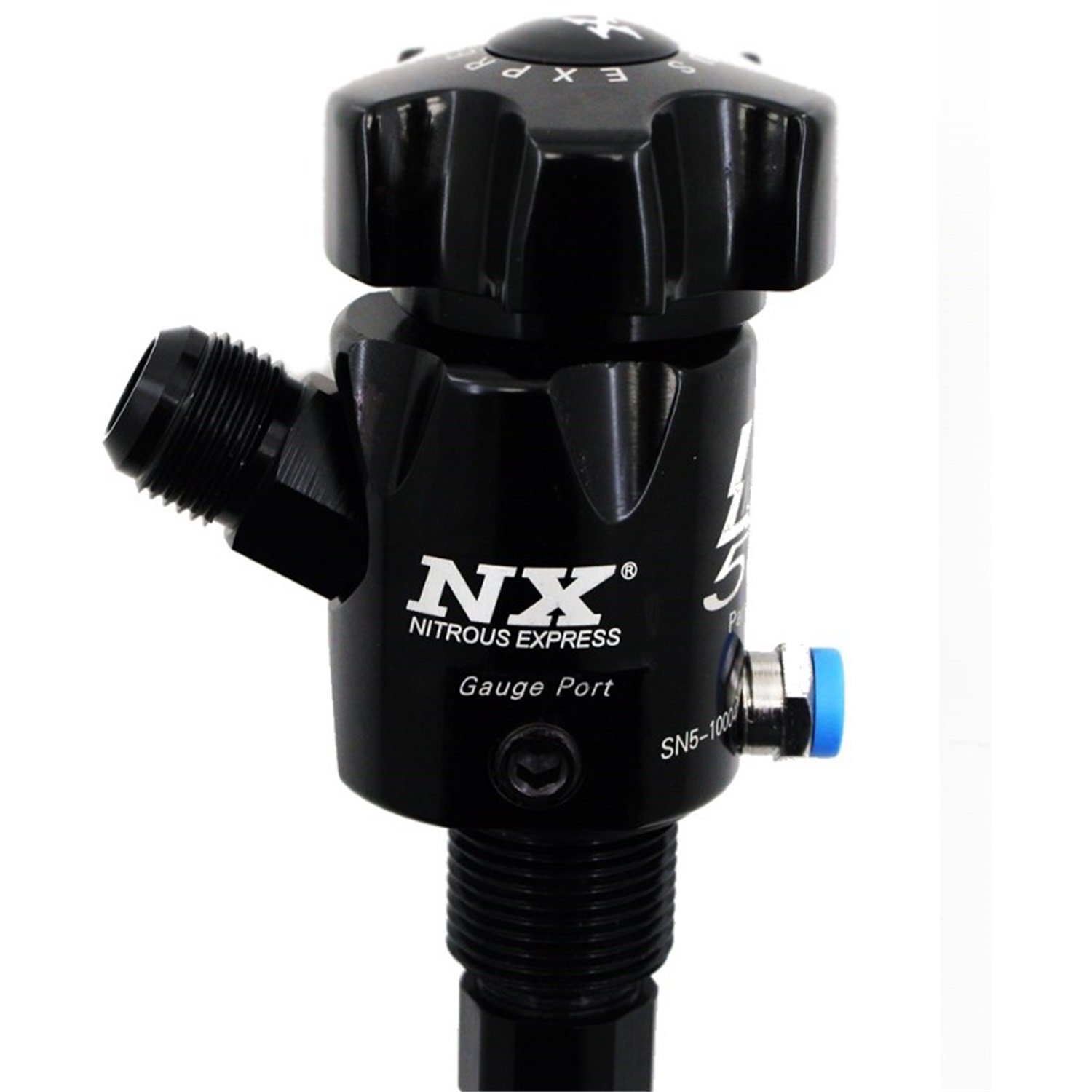 Nitrous Express 11700L-05 Lightning 45 Bottle Valve for 5 lbs. Bottle - High Performance Nitrous Oxide Valve for Racing & Automotive Use