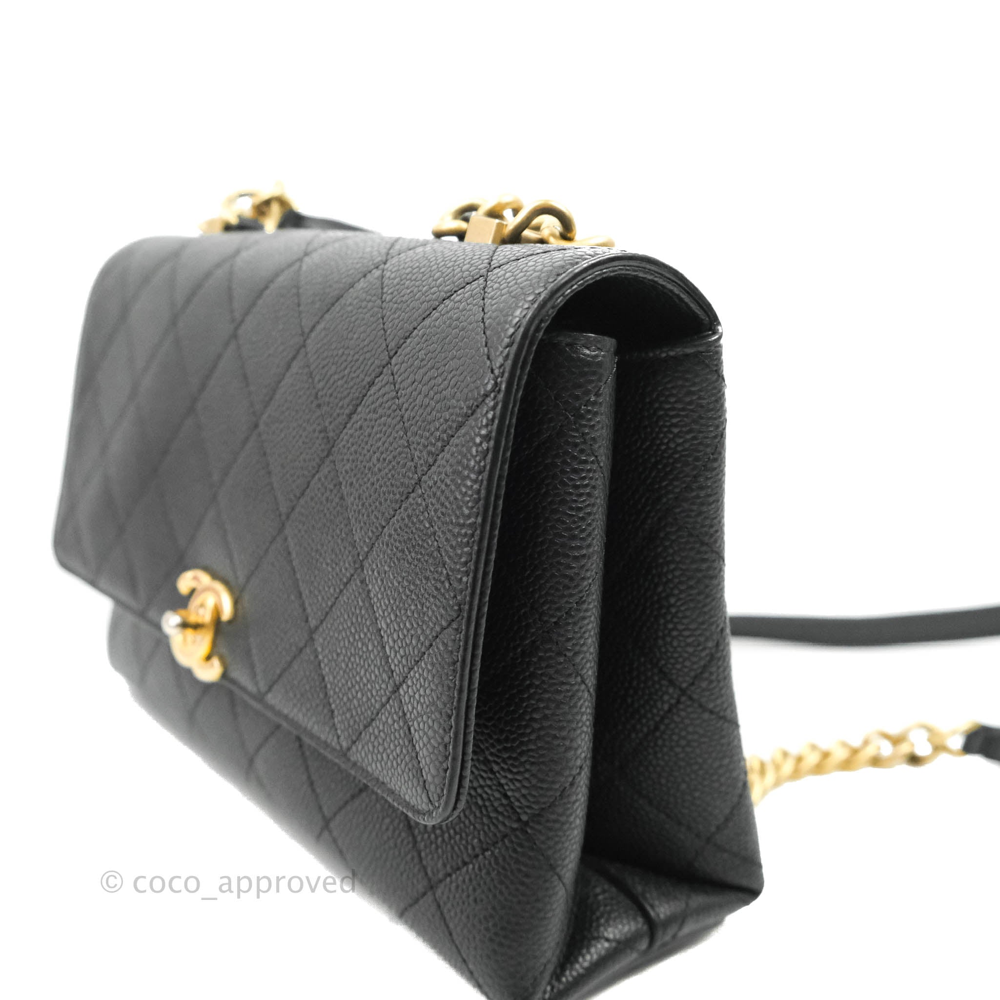 Chanel Chic Affinity Small Grained Calfskin Crossbody Bag in Black with Aged Gold Hardware - Perfect for Evening Events & Luxury Fashion Accessories