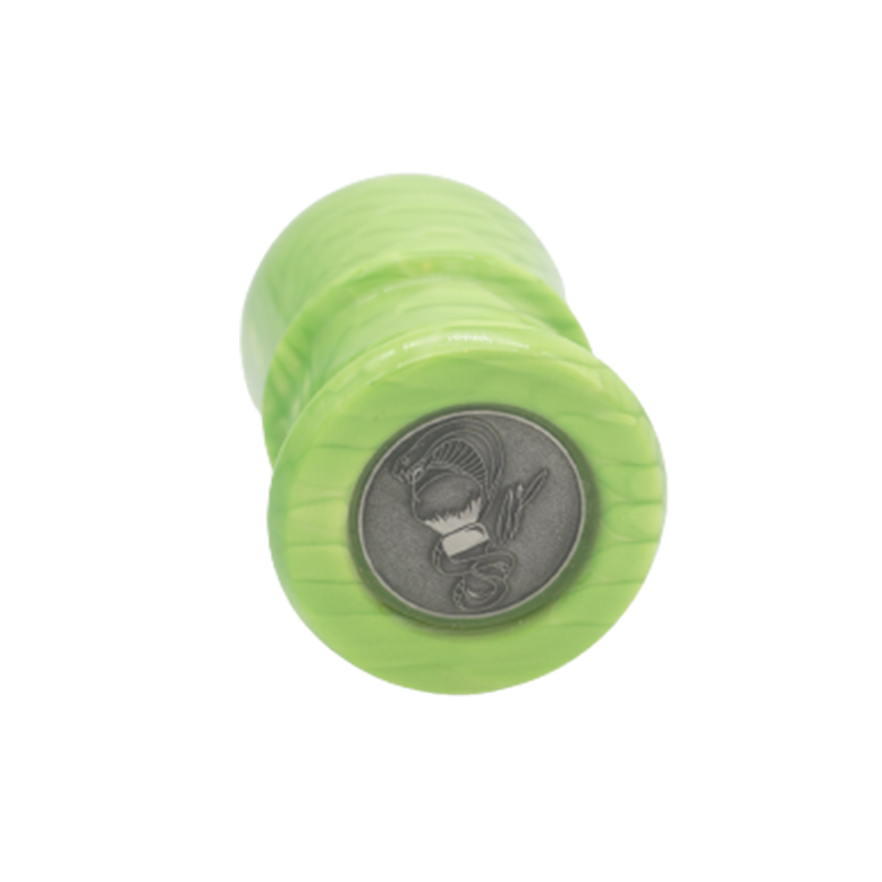 Premium Handmade Green Snakeskin Shaving Brush Handle - Fits 24mm & 26mm Knots - Perfect for Wet Shaving & Grooming Gifts for Men
